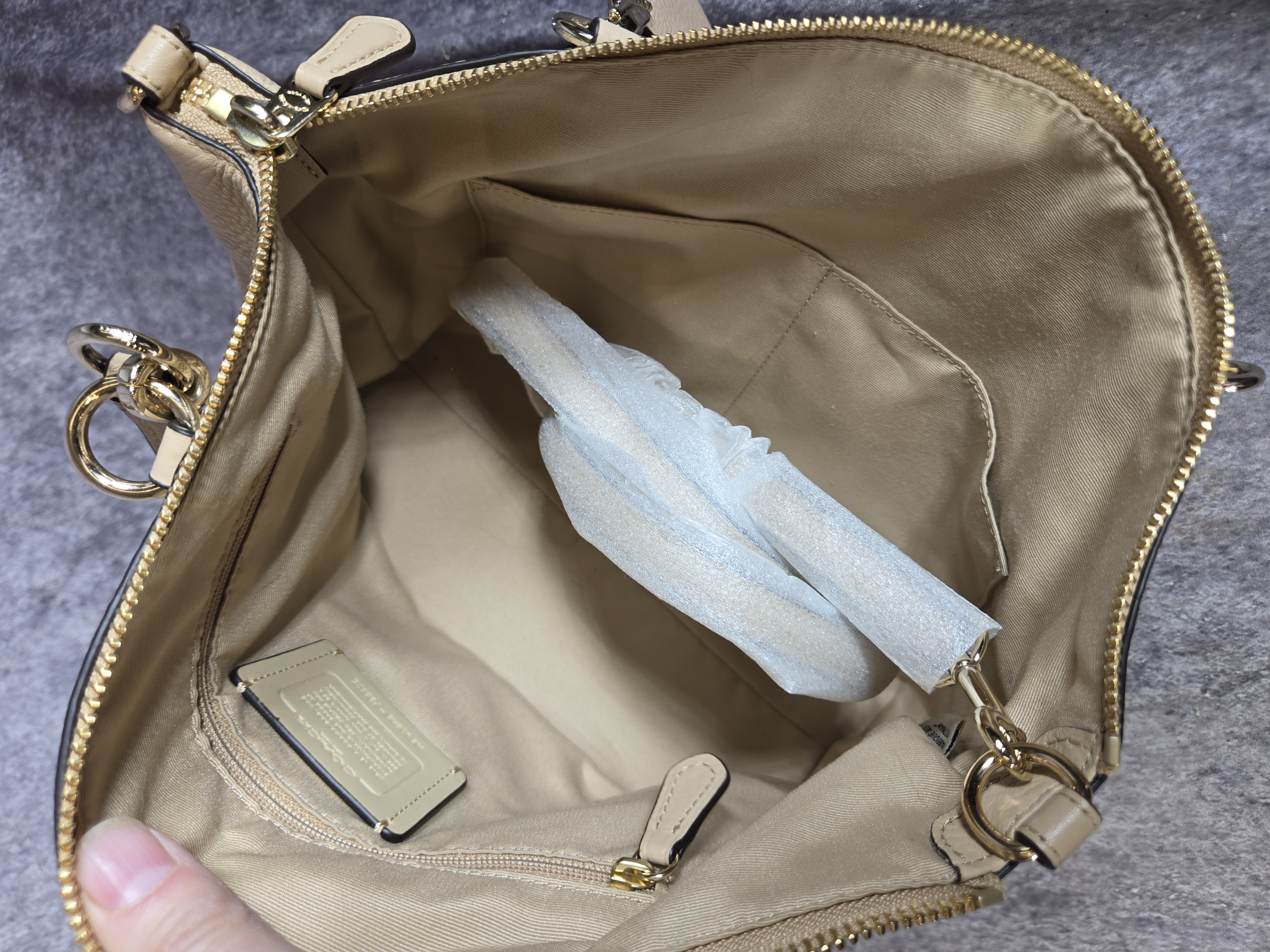 Coach Prairie Satchel in Chalk Pebbled Leather