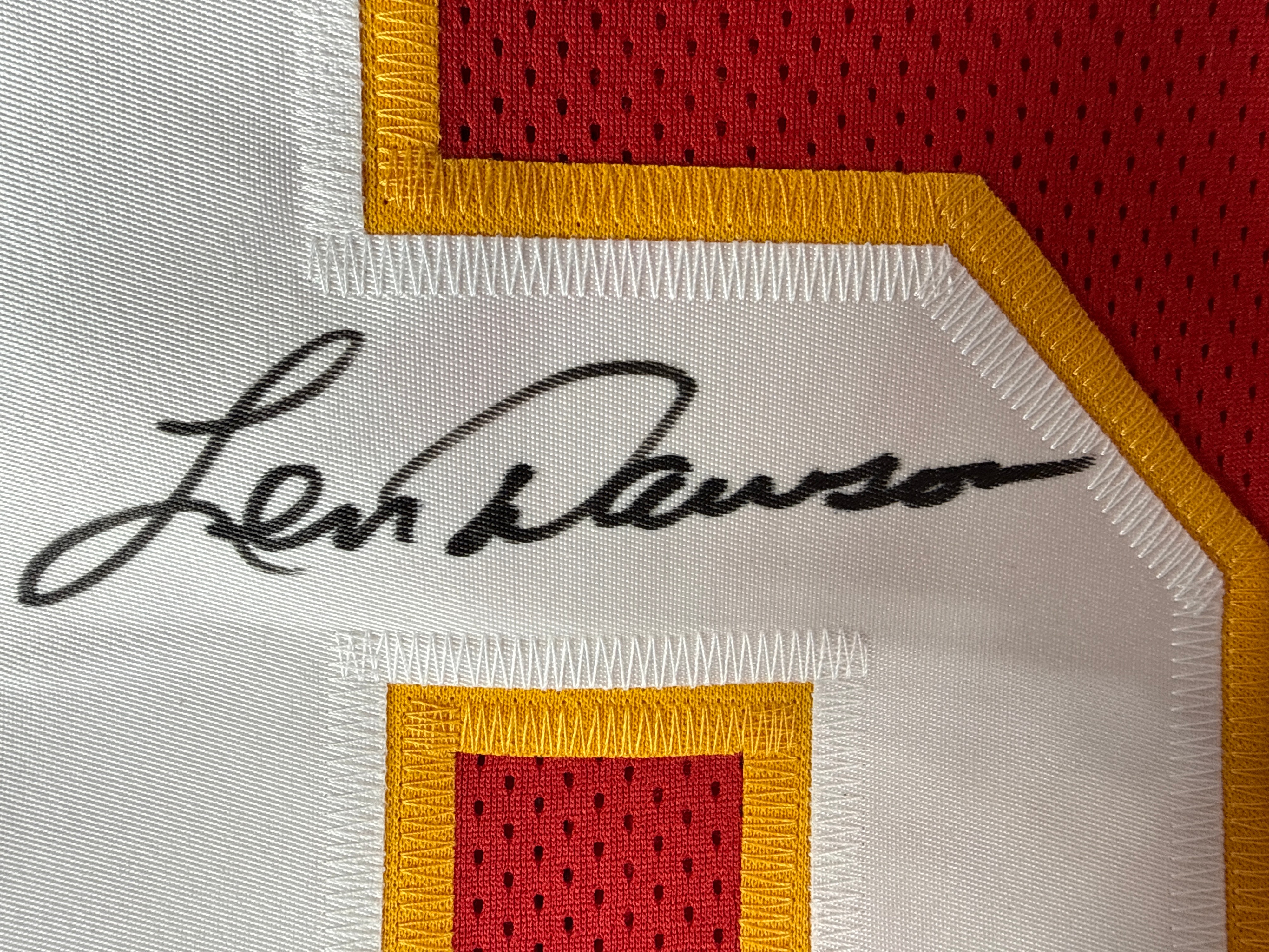 One Len Dawson Signed Kansas City Chiefs Polyester Career Achievement Jersey