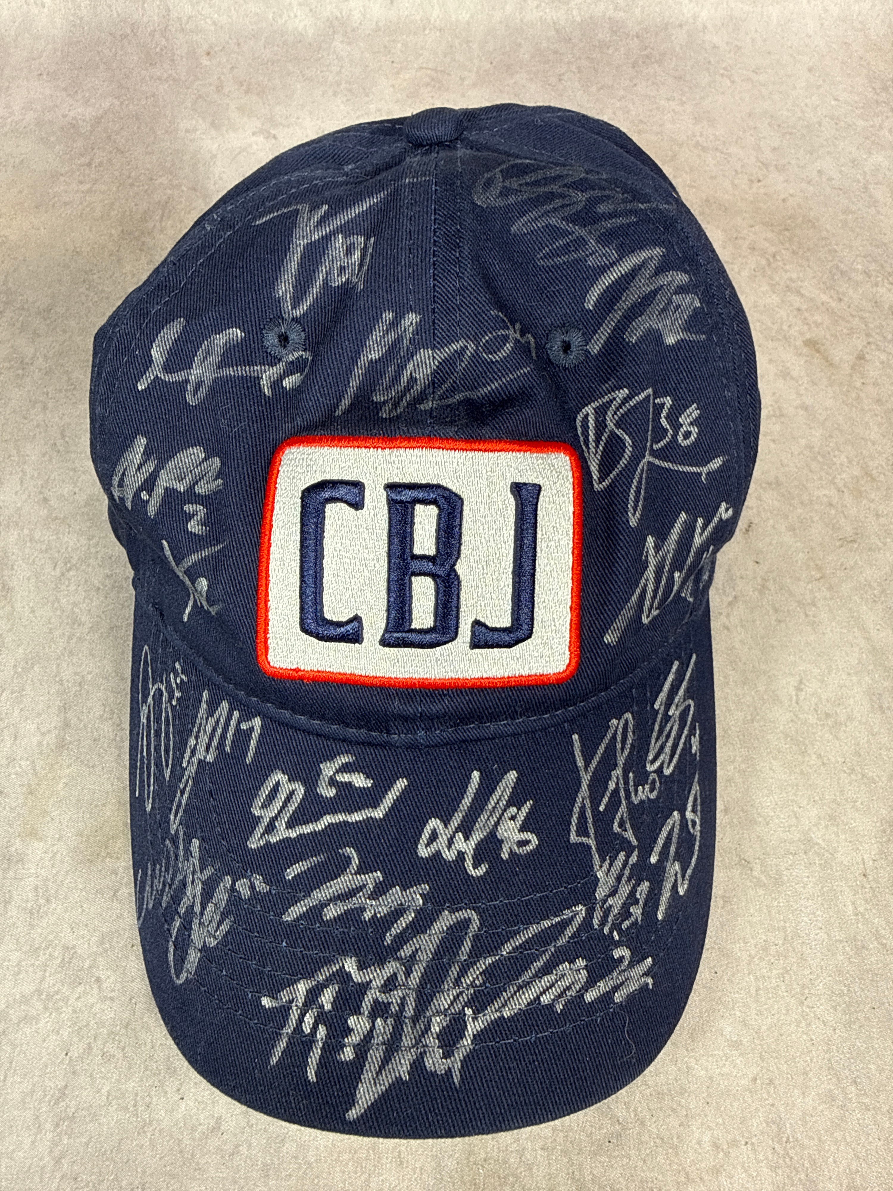 2023-2024 Columbus Blue Jackets Team Signed Hats For Heroes Cap with Certificate of Authenticity