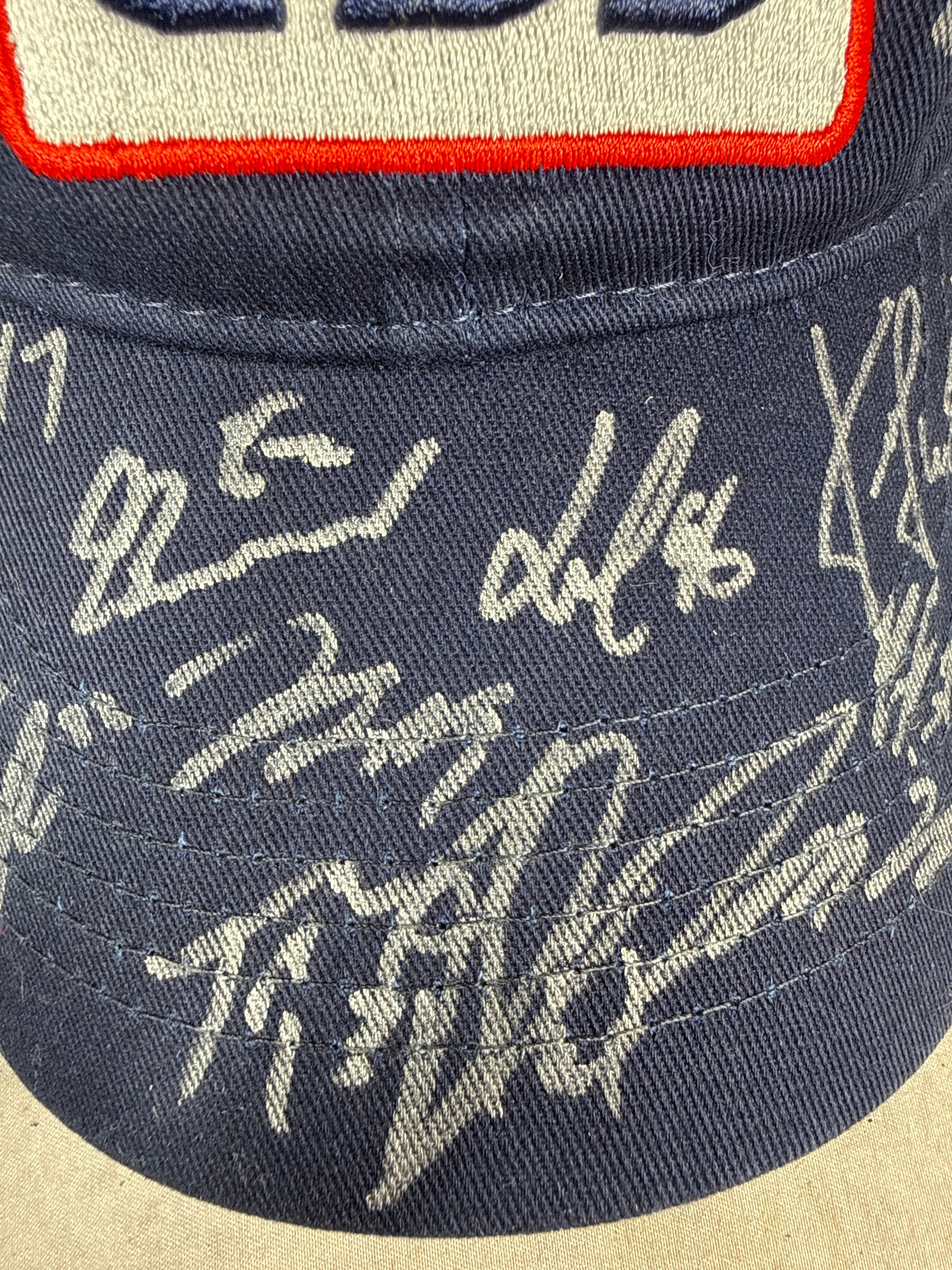 2023-2024 Columbus Blue Jackets Team Signed Hats For Heroes Cap with Certificate of Authenticity