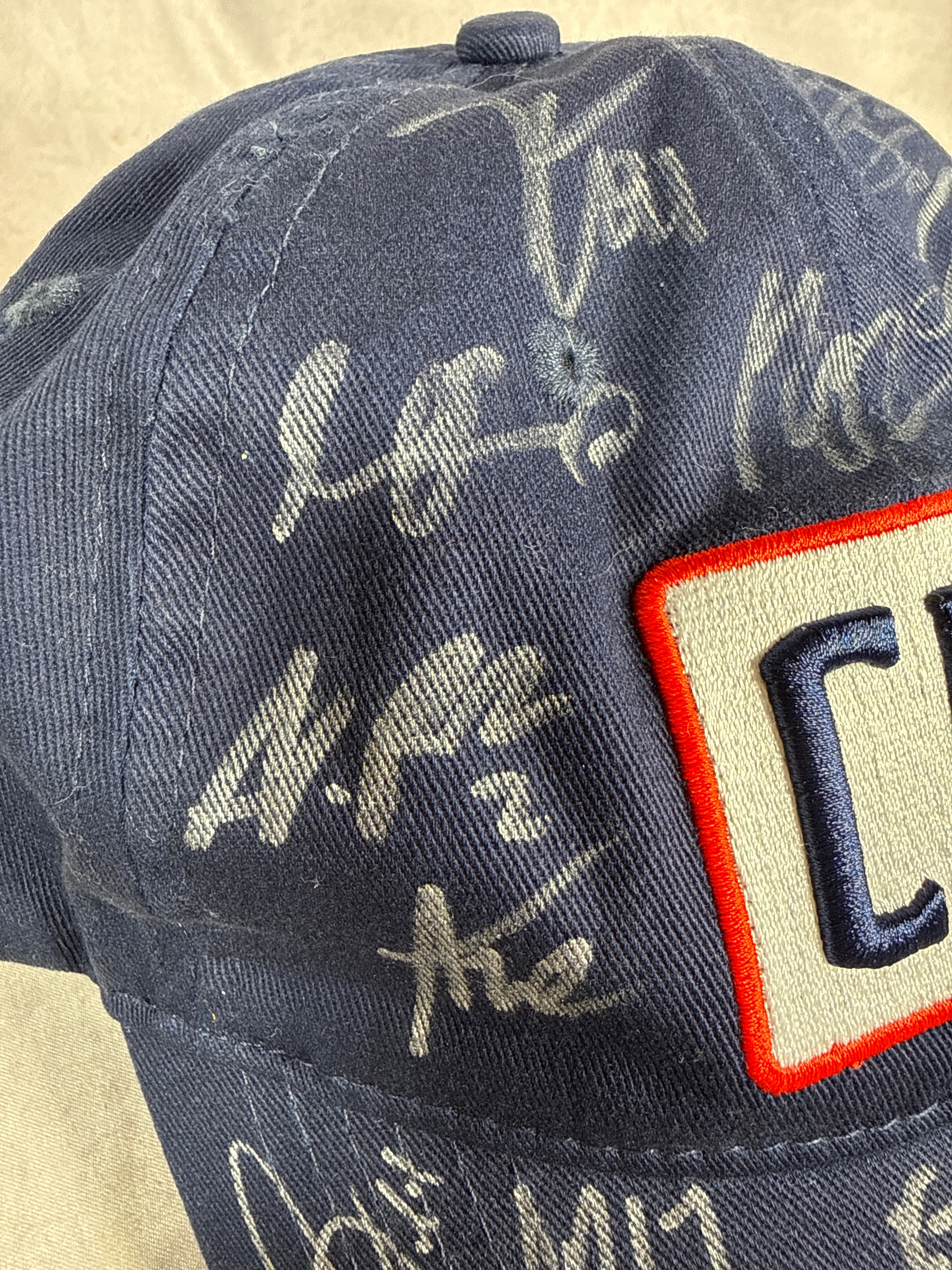 2023-2024 Columbus Blue Jackets Team Signed Hats For Heroes Cap with Certificate of Authenticity