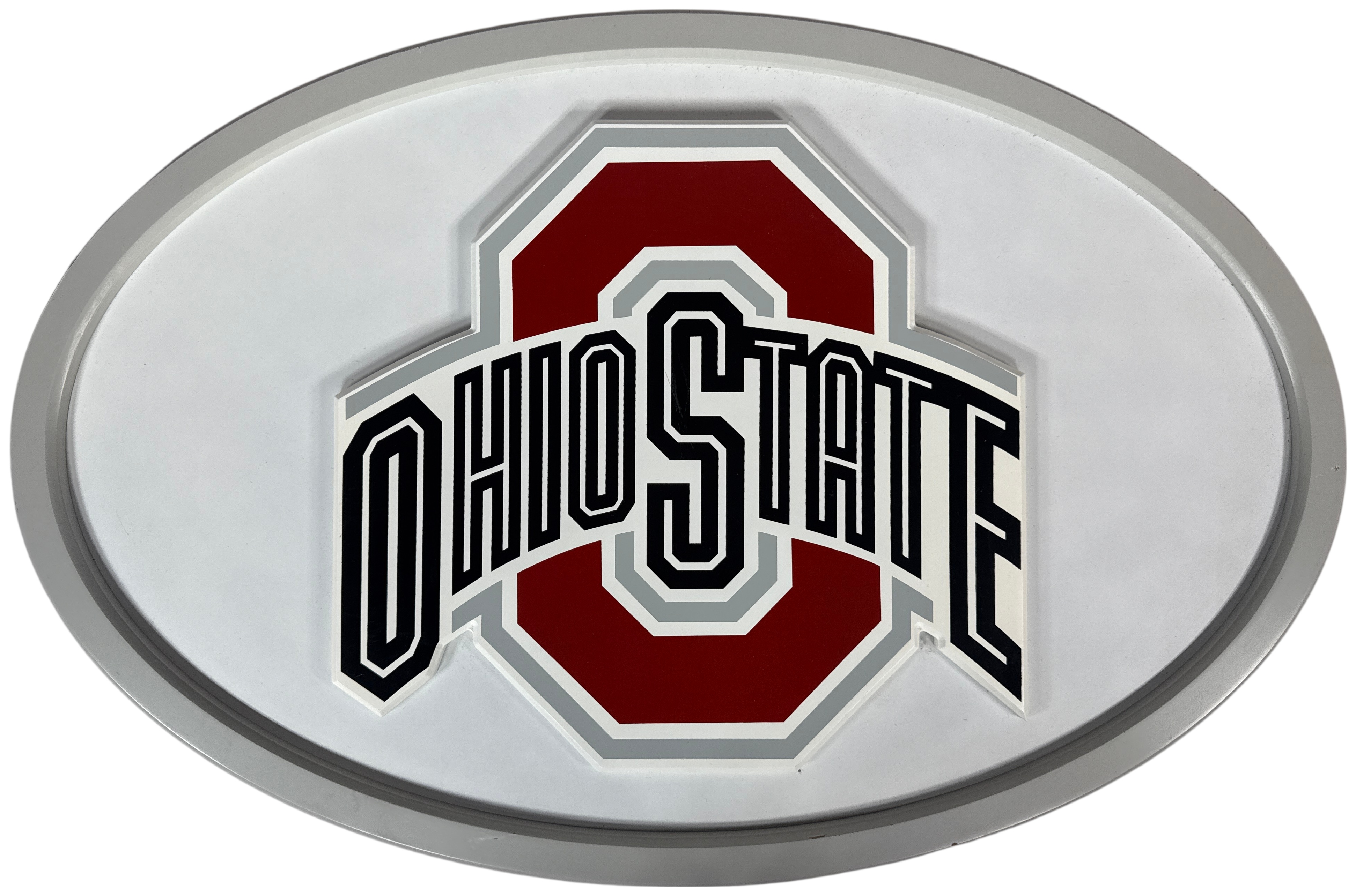 Large Painted Relief Ohio State Buckeyes Logo Wall Plaque