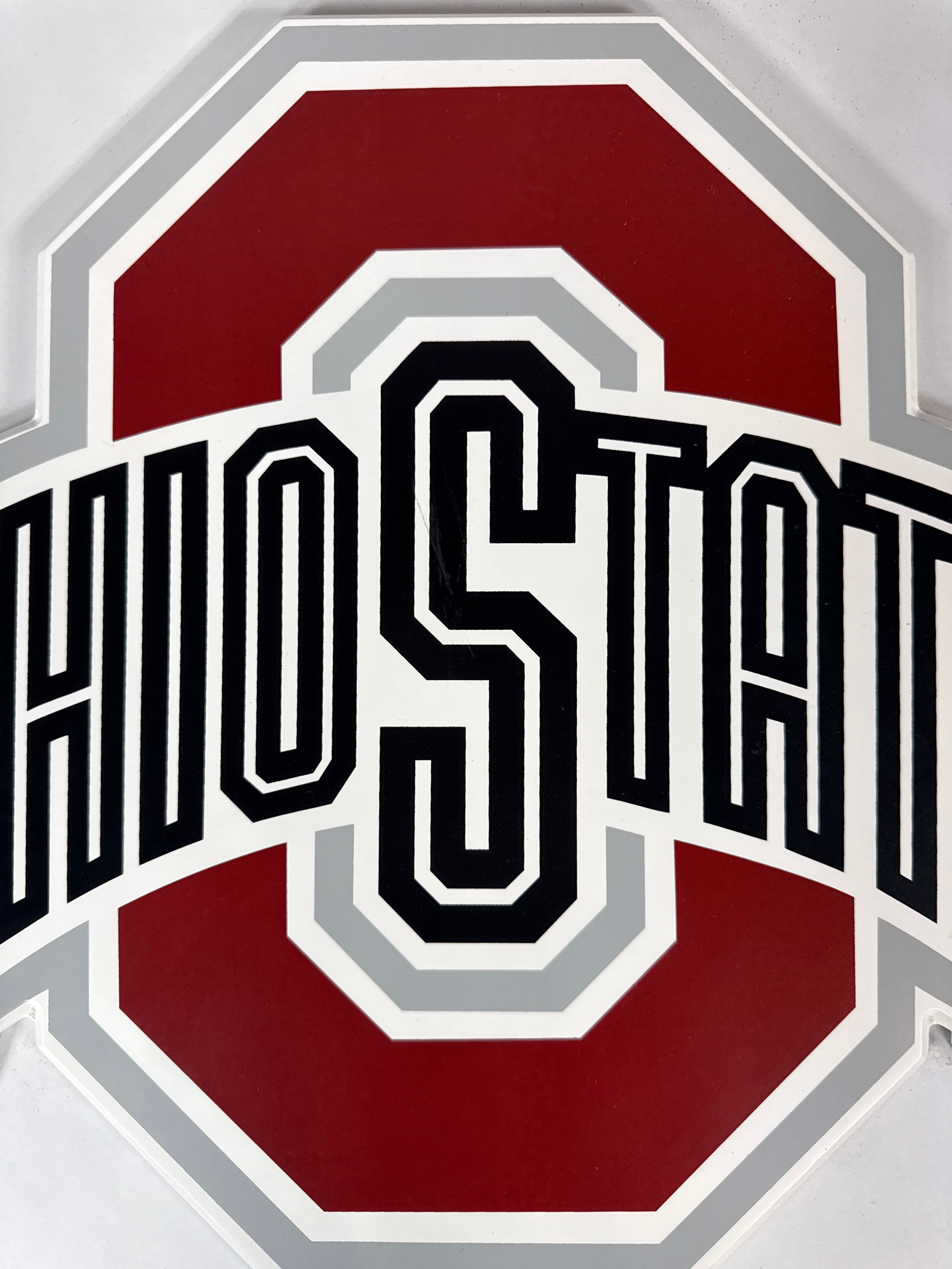 Large Painted Relief Ohio State Buckeyes Logo Wall Plaque