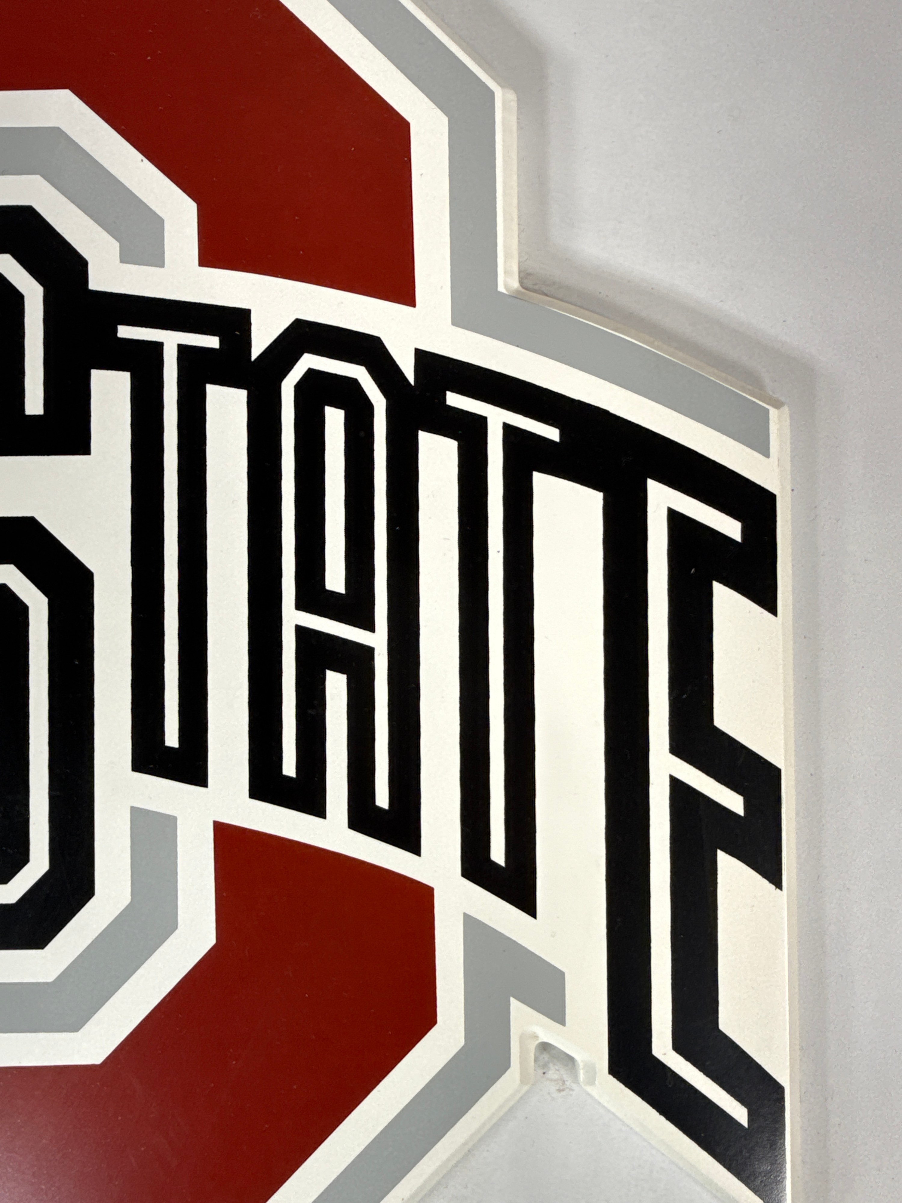 Large Painted Relief Ohio State Buckeyes Logo Wall Plaque