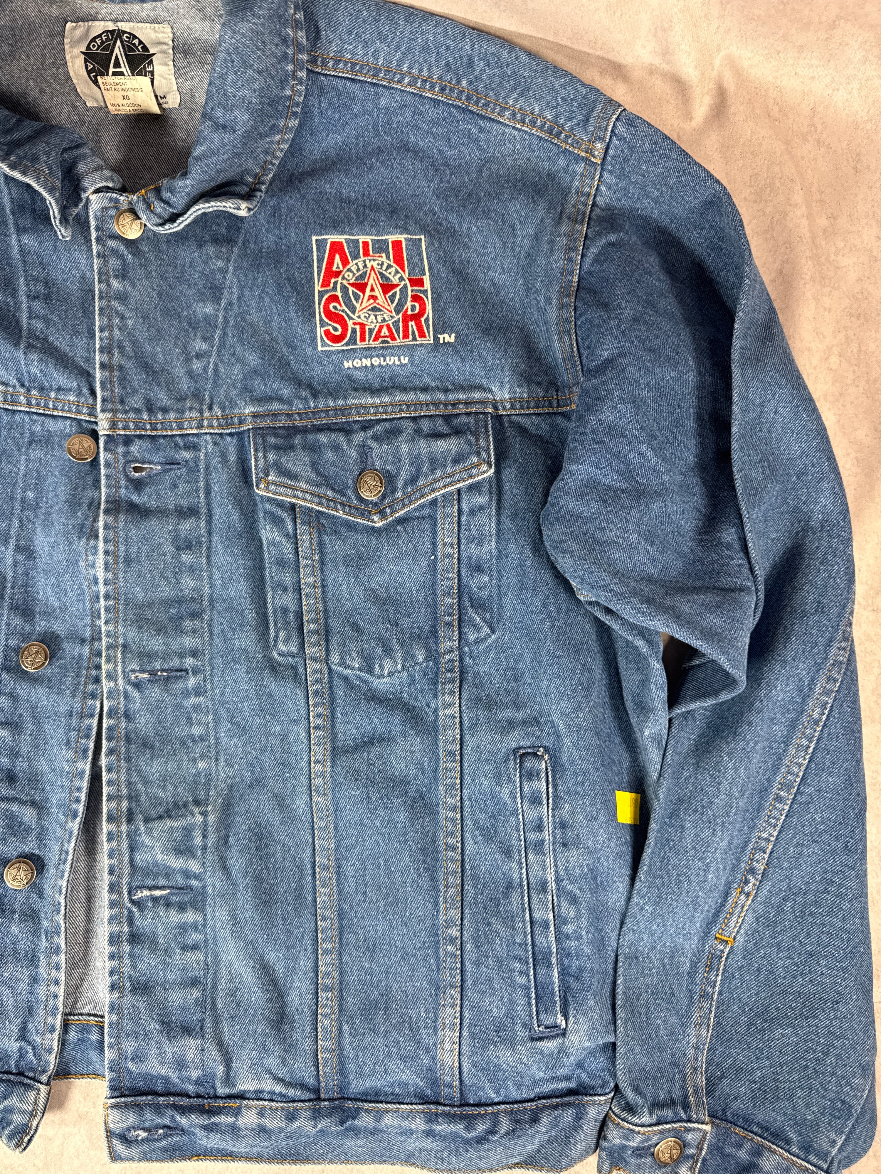 Vintage Official All Star Cafe Honolulu Denim Jacket