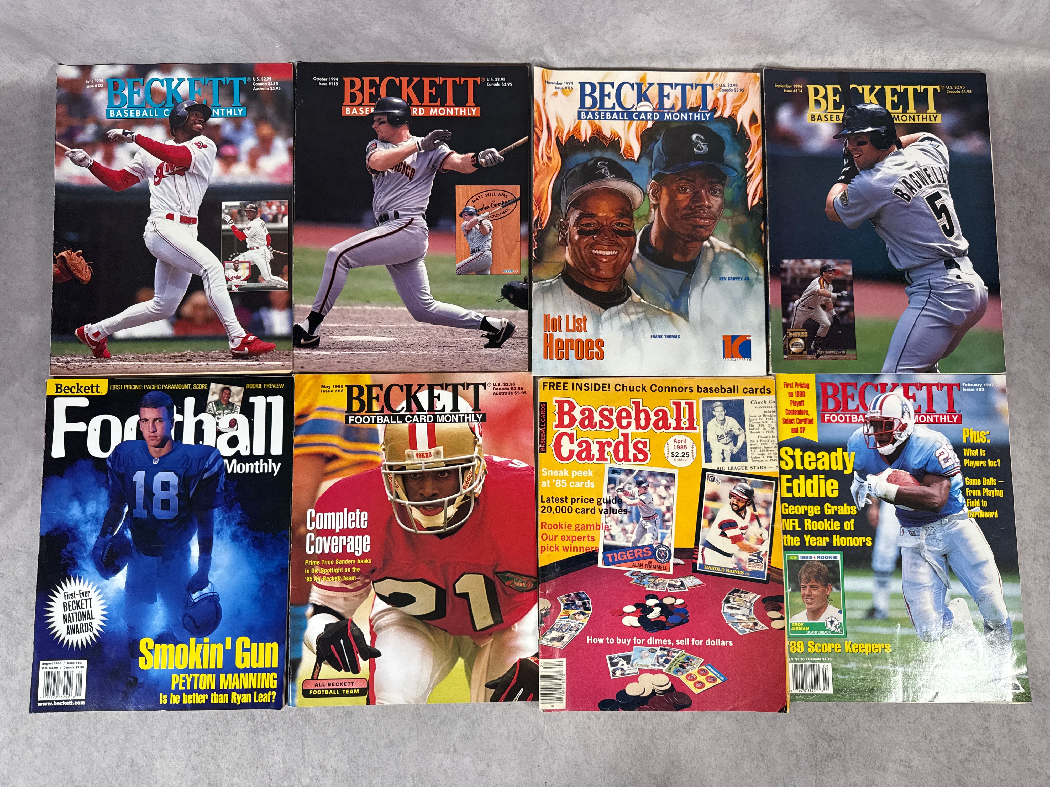 HUGE CONTENTS LOT: Sports Magazines, Game Programs, and Vintage Paperbacks