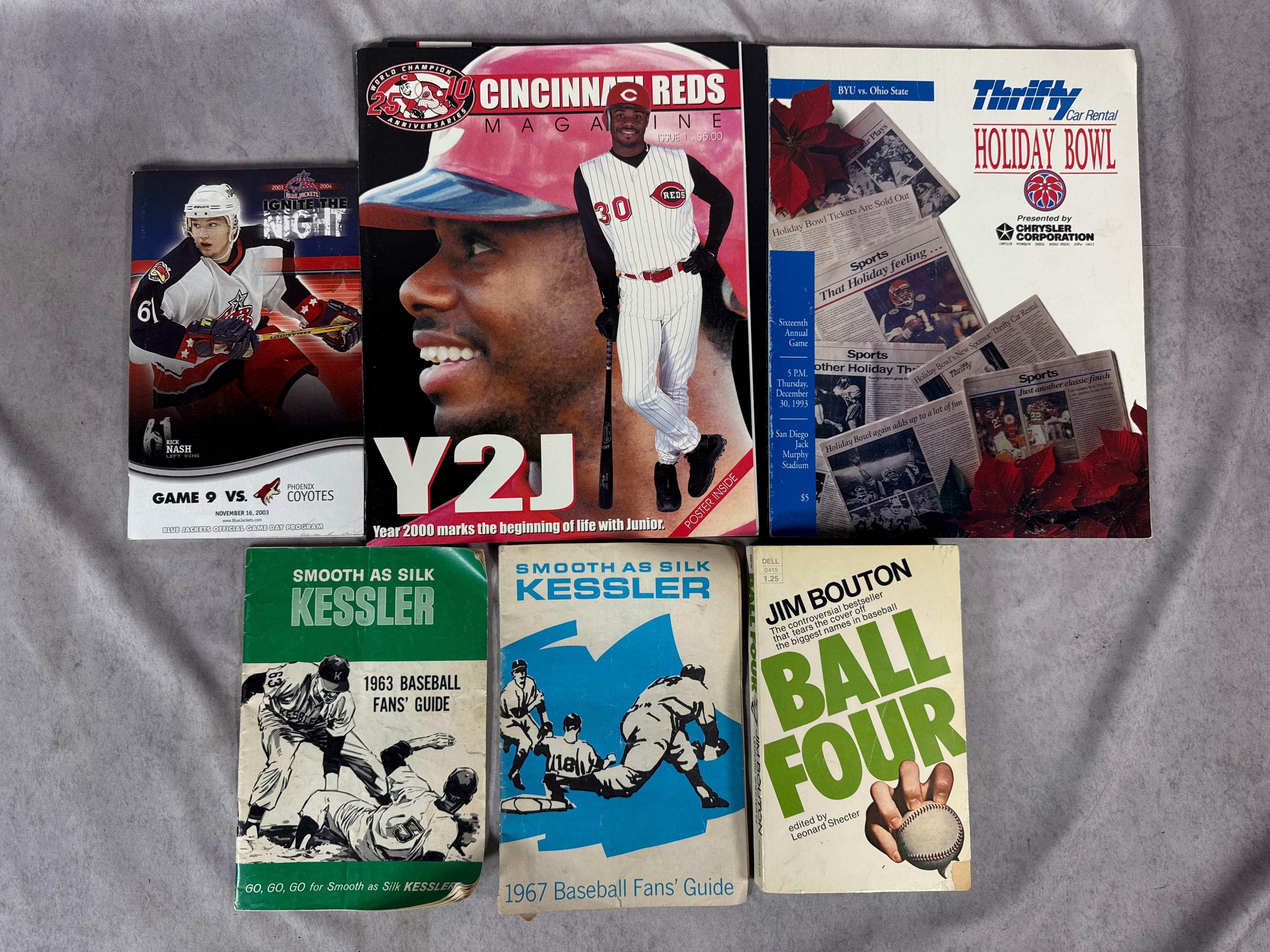 HUGE CONTENTS LOT: Sports Magazines, Game Programs, and Vintage Paperbacks