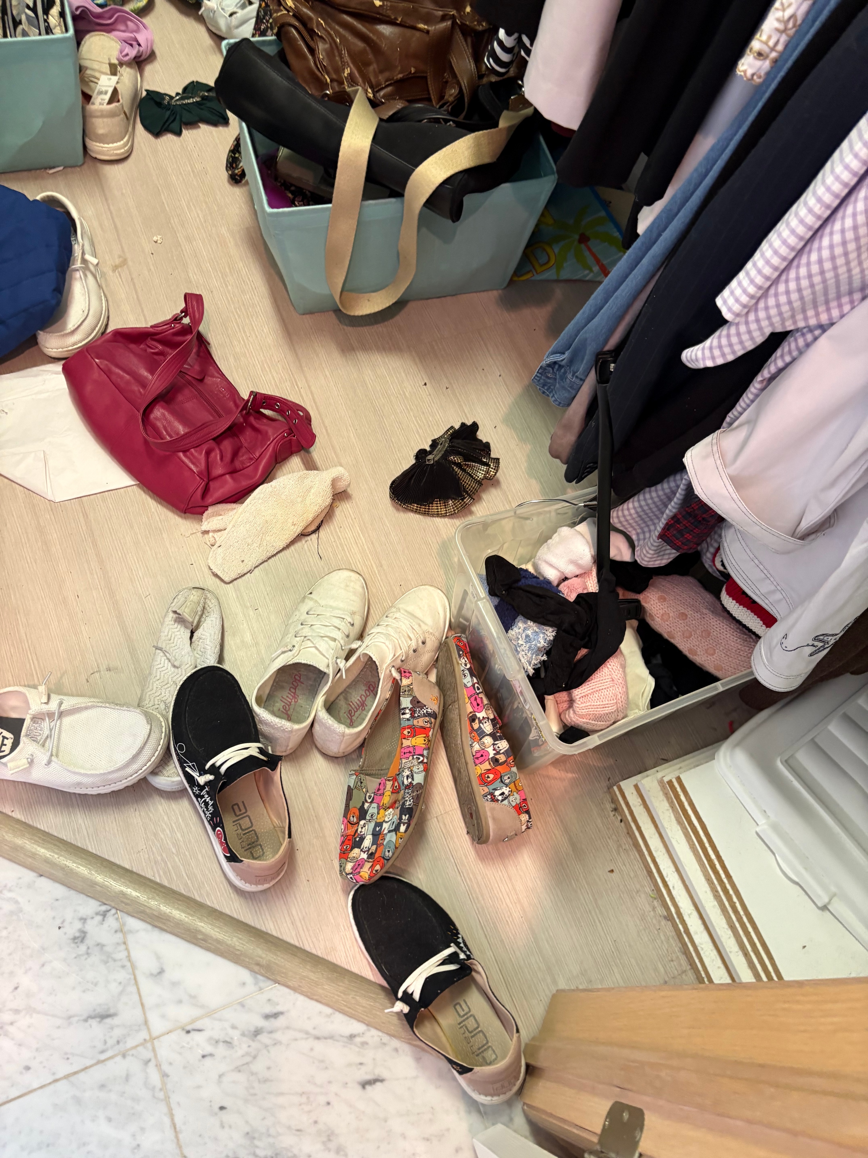 GIANT CONTENTS LOT: An Assortment of Contemporary Women's Apparel, Footwear, Handbags, Board Games, and Toys