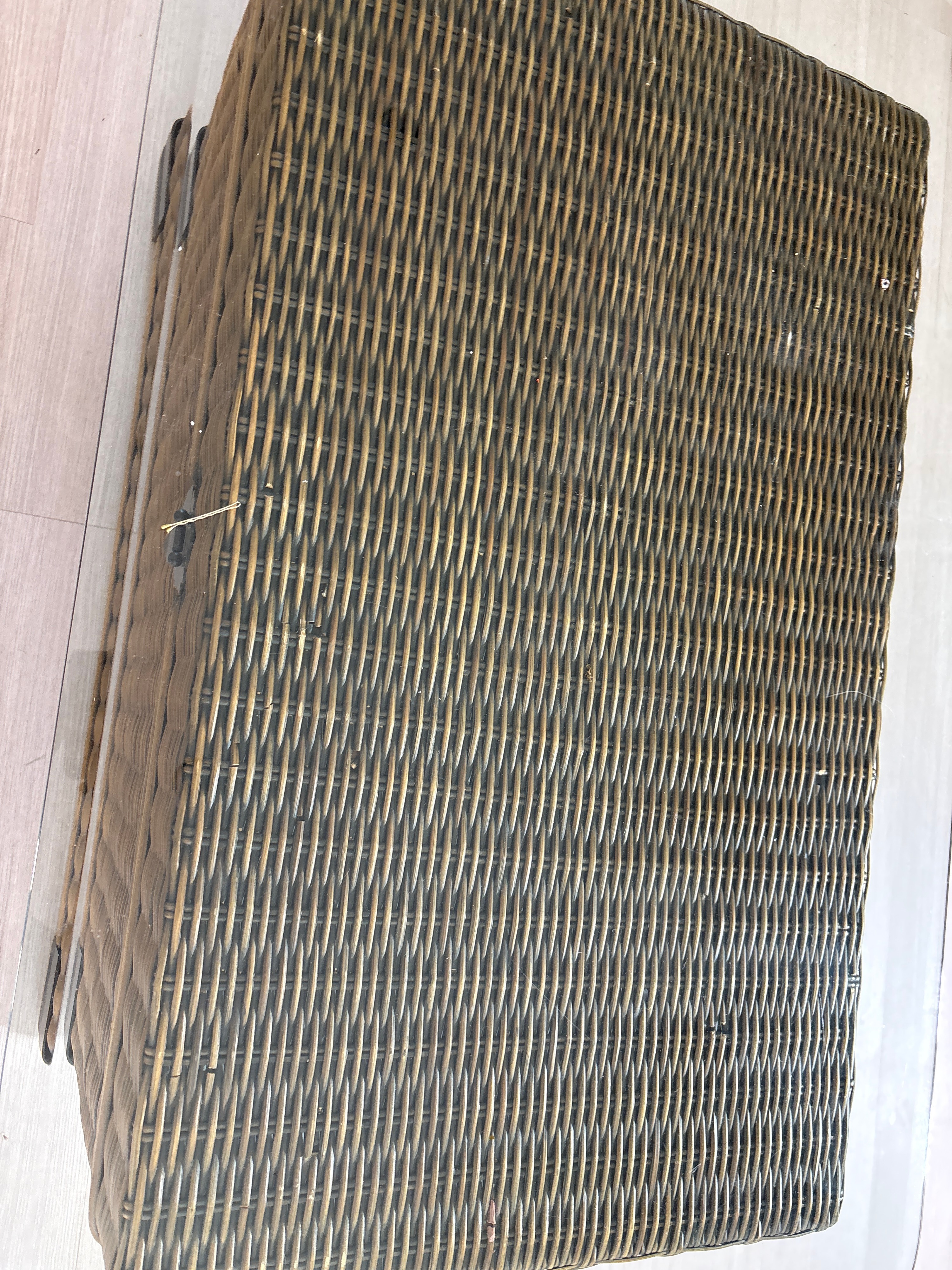 A Collection of Assorted Furniture and Decorative Items Including a Wicker Trunk Coffee Table and Neoclassical Style Tables