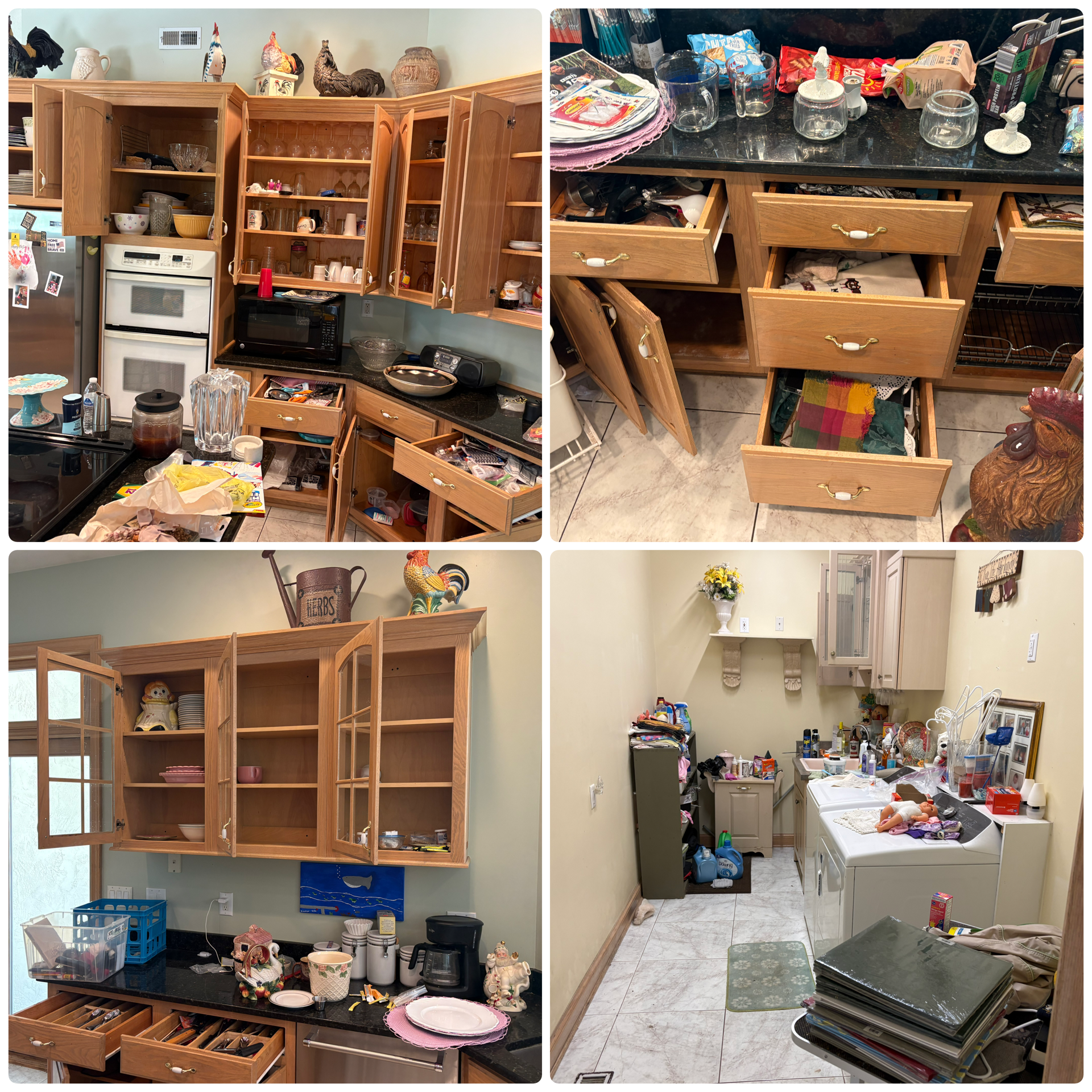 GIANT CONTENTS LOT: Total Kitchen Lot Including Microwave.