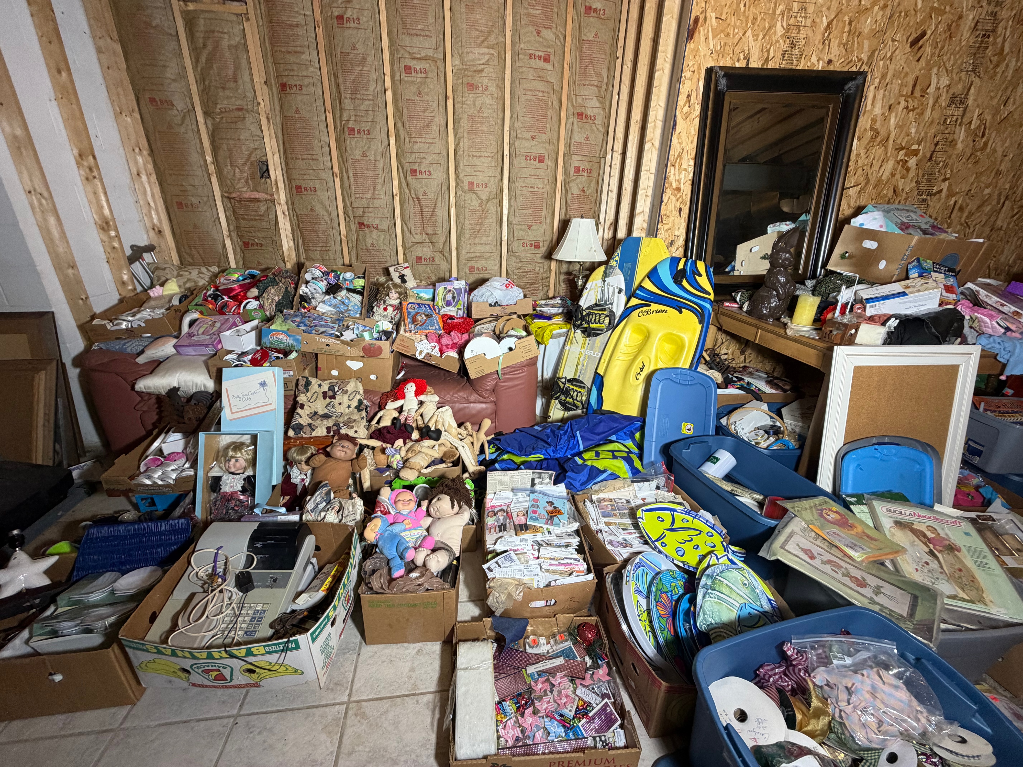 CONTENTS LOT: An Assortment of Wholesale Consumer Goods, Craft Supplies, Toys, Household Items, and Sporting Equipment
