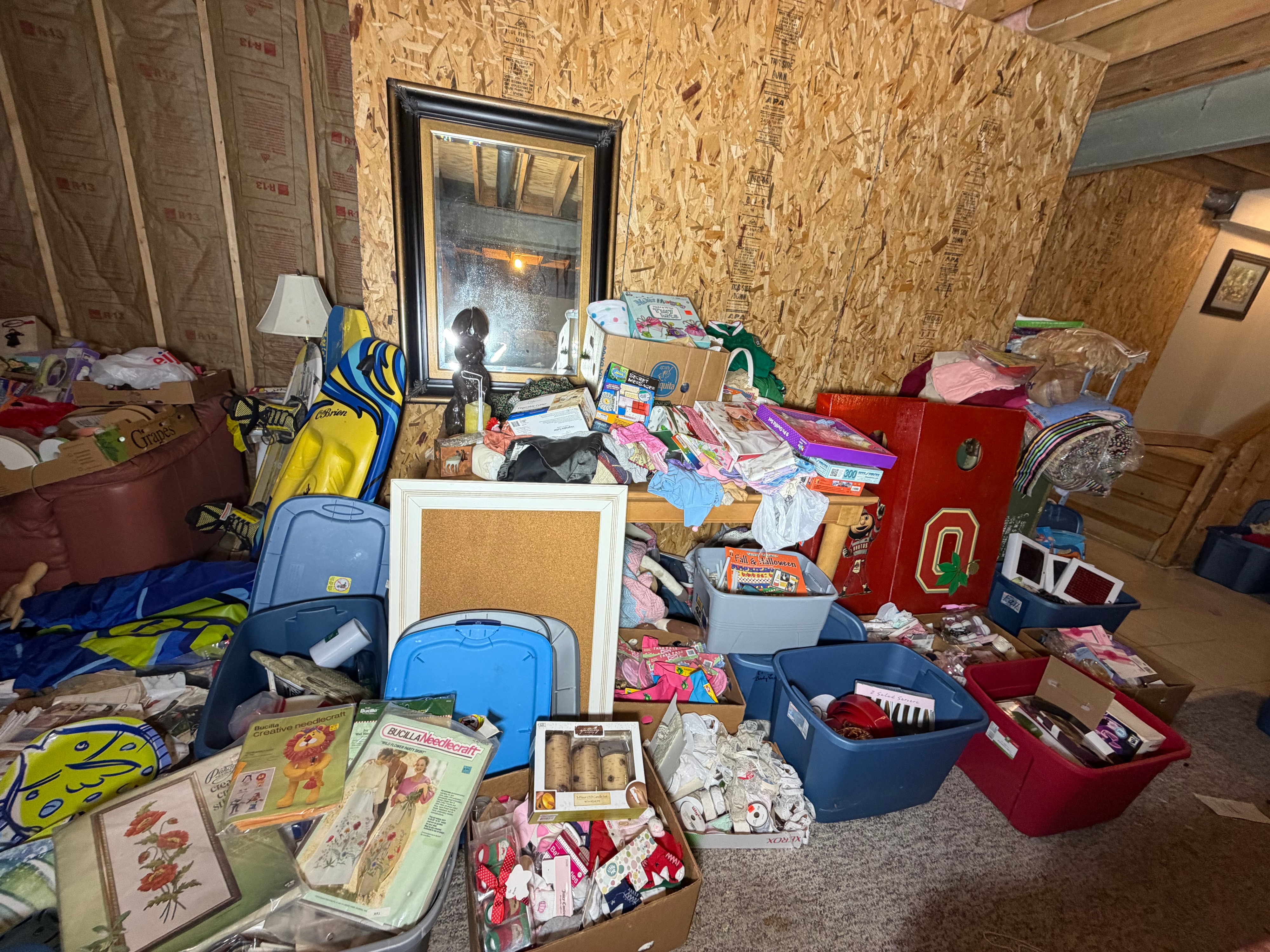CONTENTS LOT: An Assortment of Wholesale Consumer Goods, Craft Supplies, Toys, Household Items, and Sporting Equipment