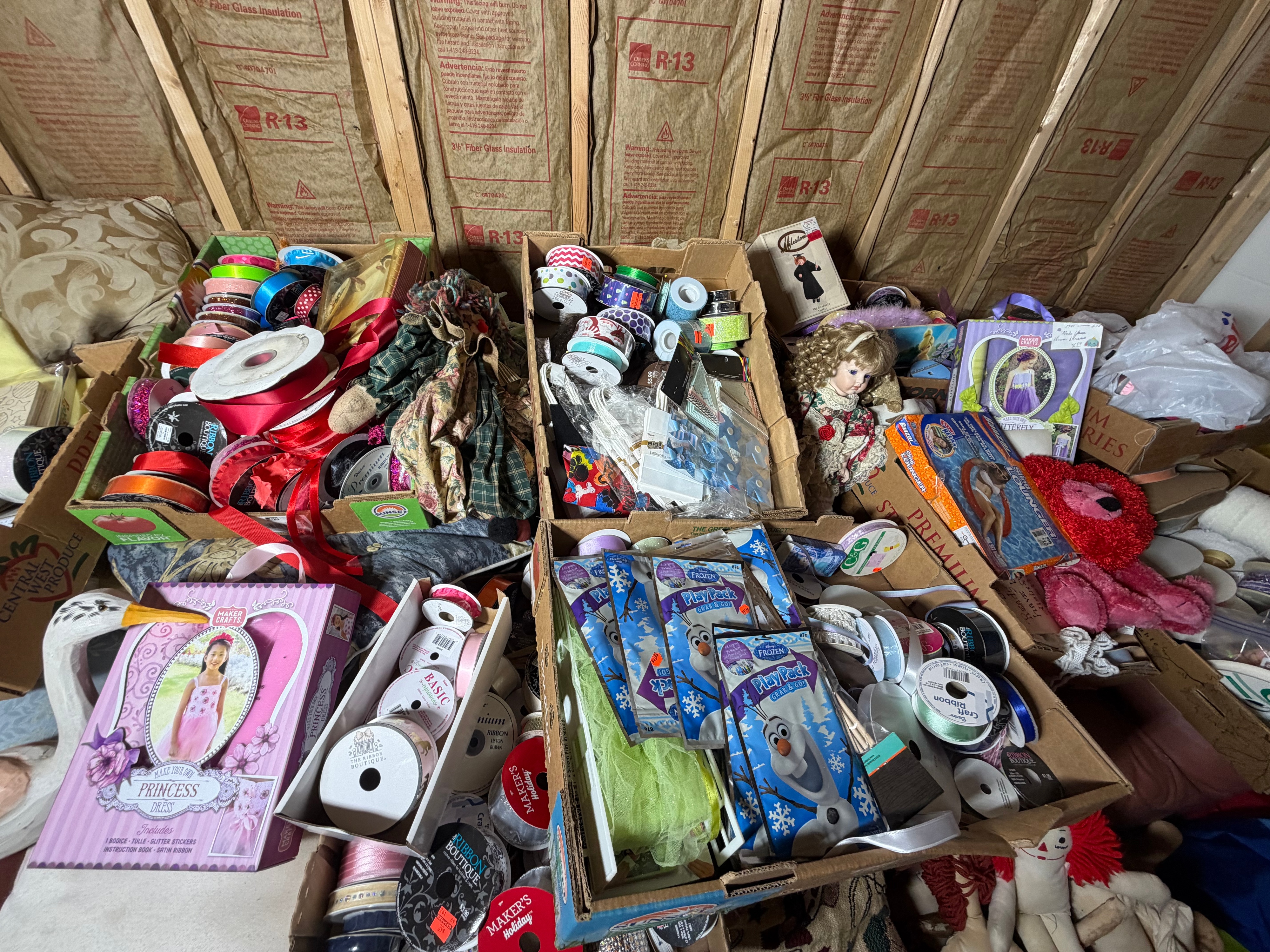 CONTENTS LOT: An Assortment of Wholesale Consumer Goods, Craft Supplies, Toys, Household Items, and Sporting Equipment