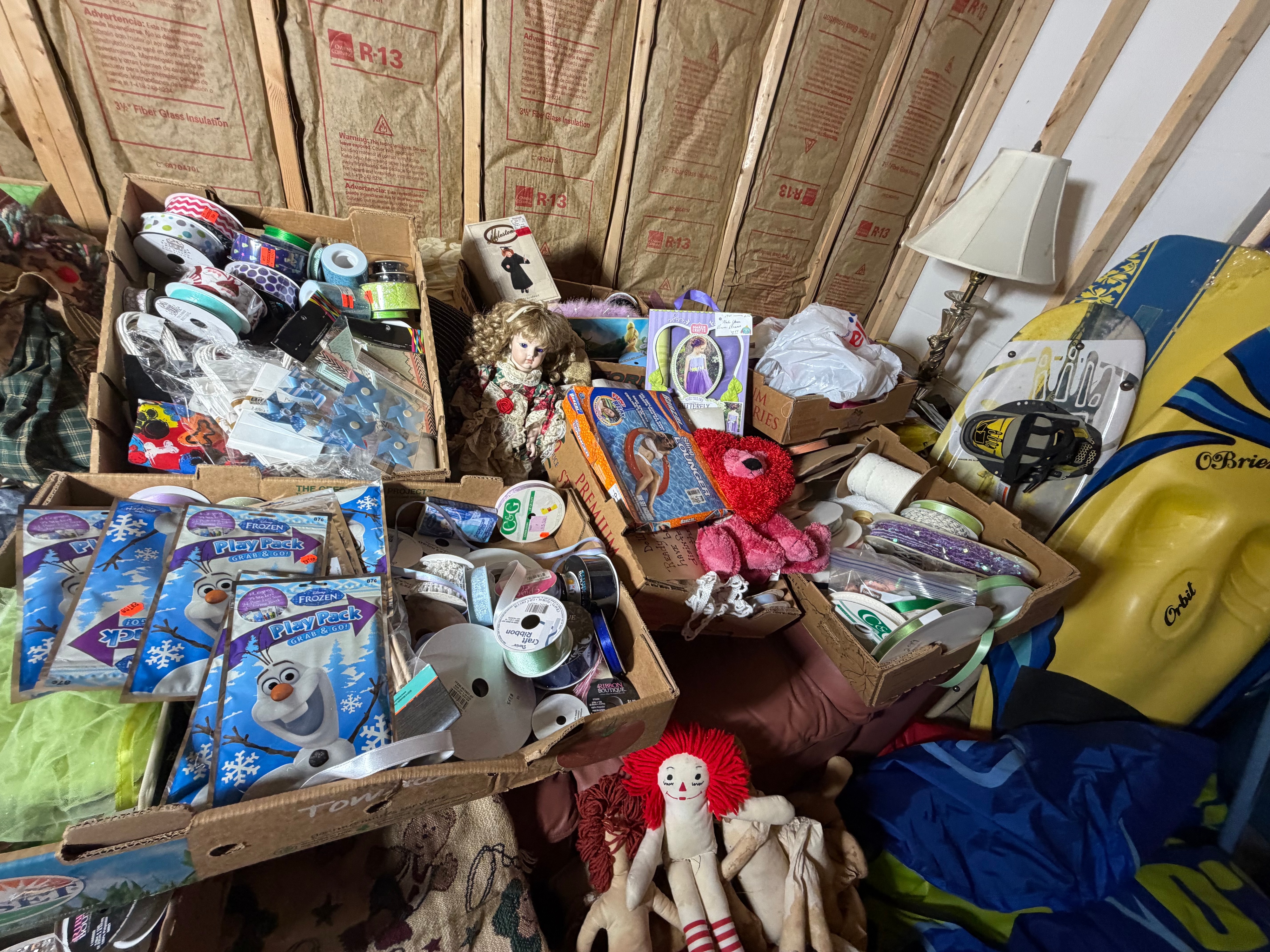 CONTENTS LOT: An Assortment of Wholesale Consumer Goods, Craft Supplies, Toys, Household Items, and Sporting Equipment