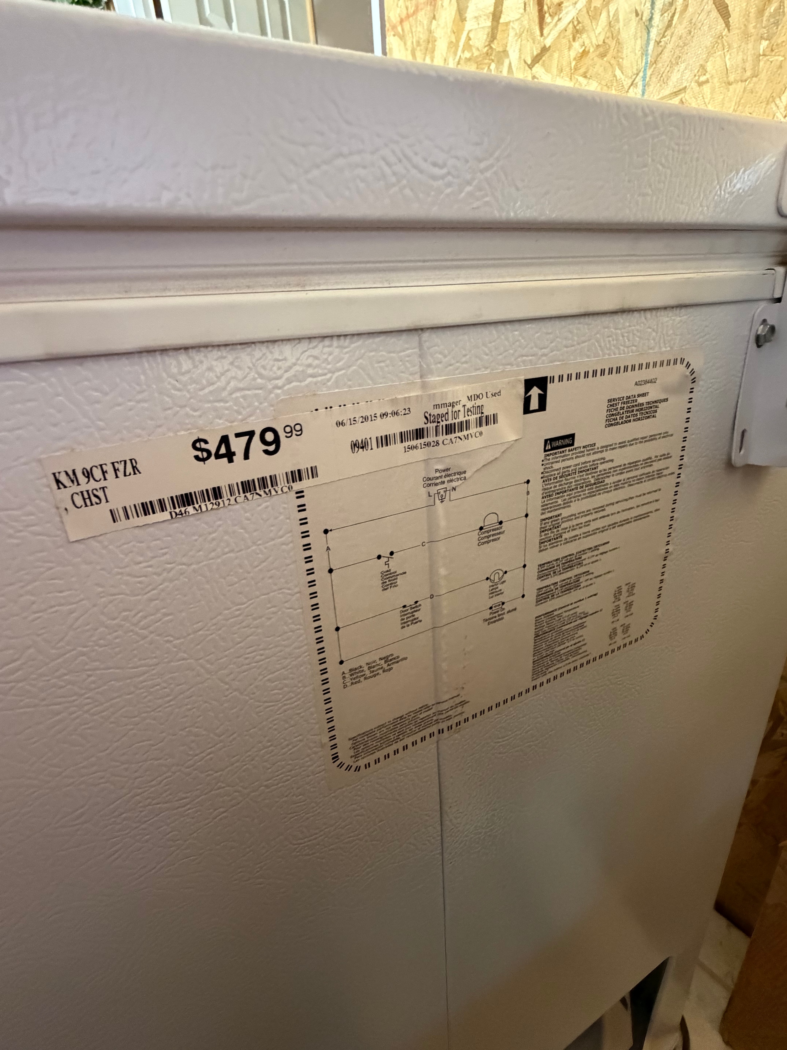 Kenmore 9 Cubic Foot Chest Freezer