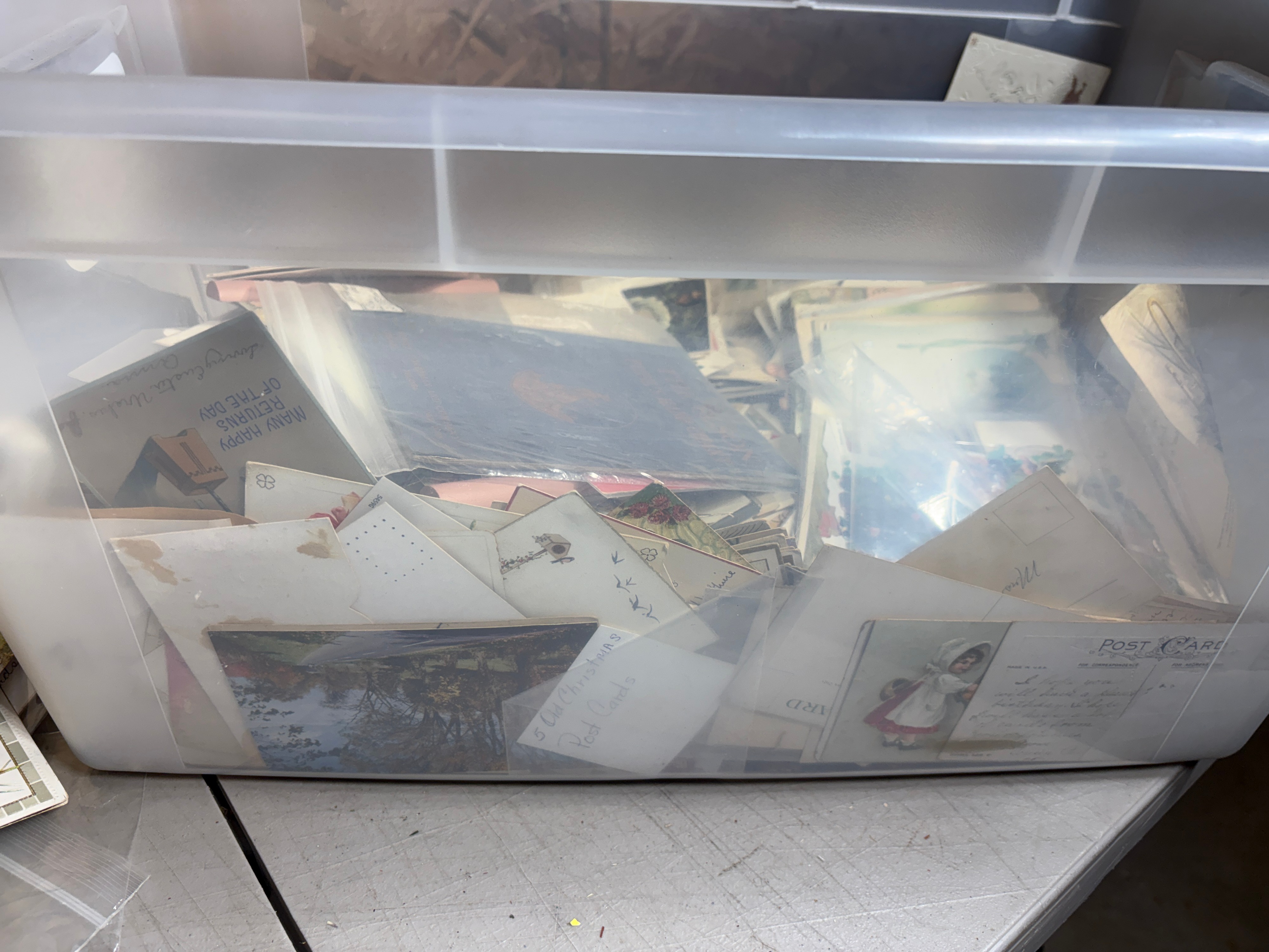 An Assortment of 21 lbs of Vintage Postcards