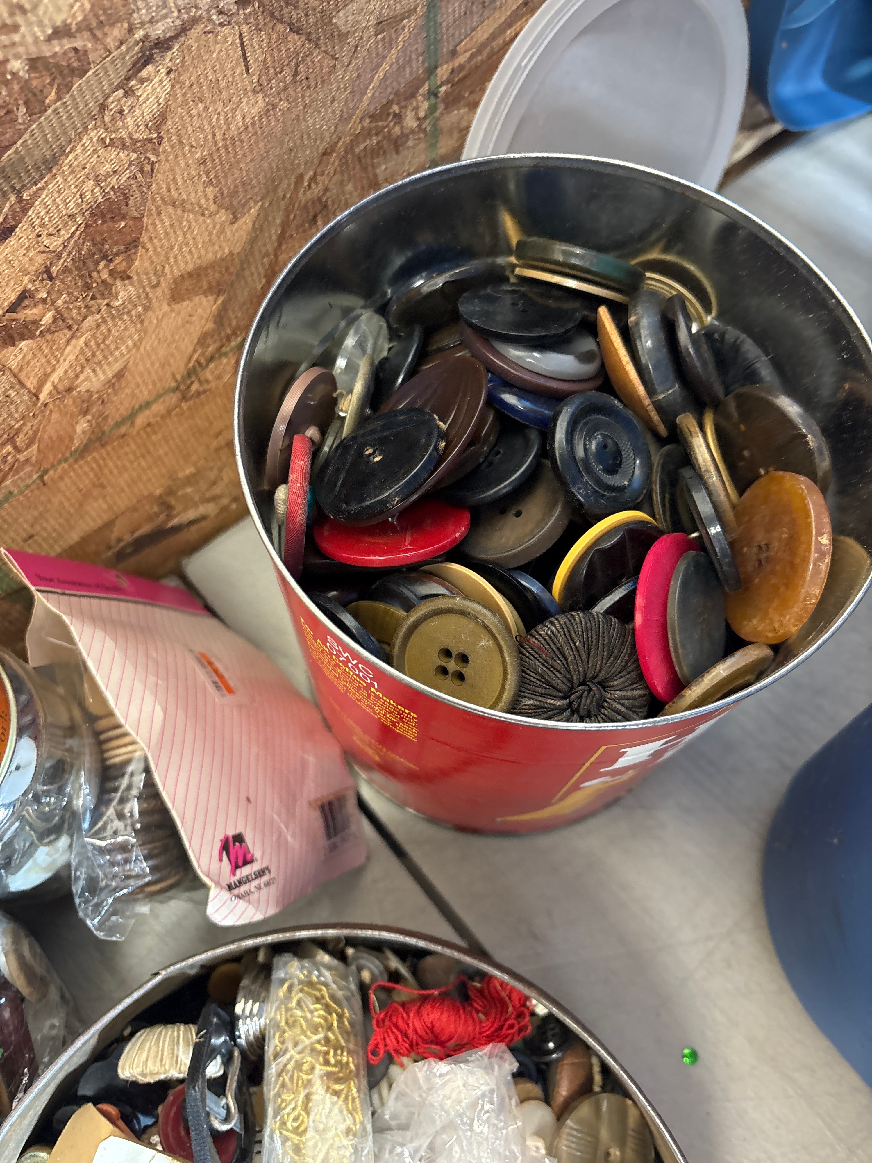 An Assortment of Approximately 84 lbs of Vintage and Contemporary Buttons and Sewing Notions
