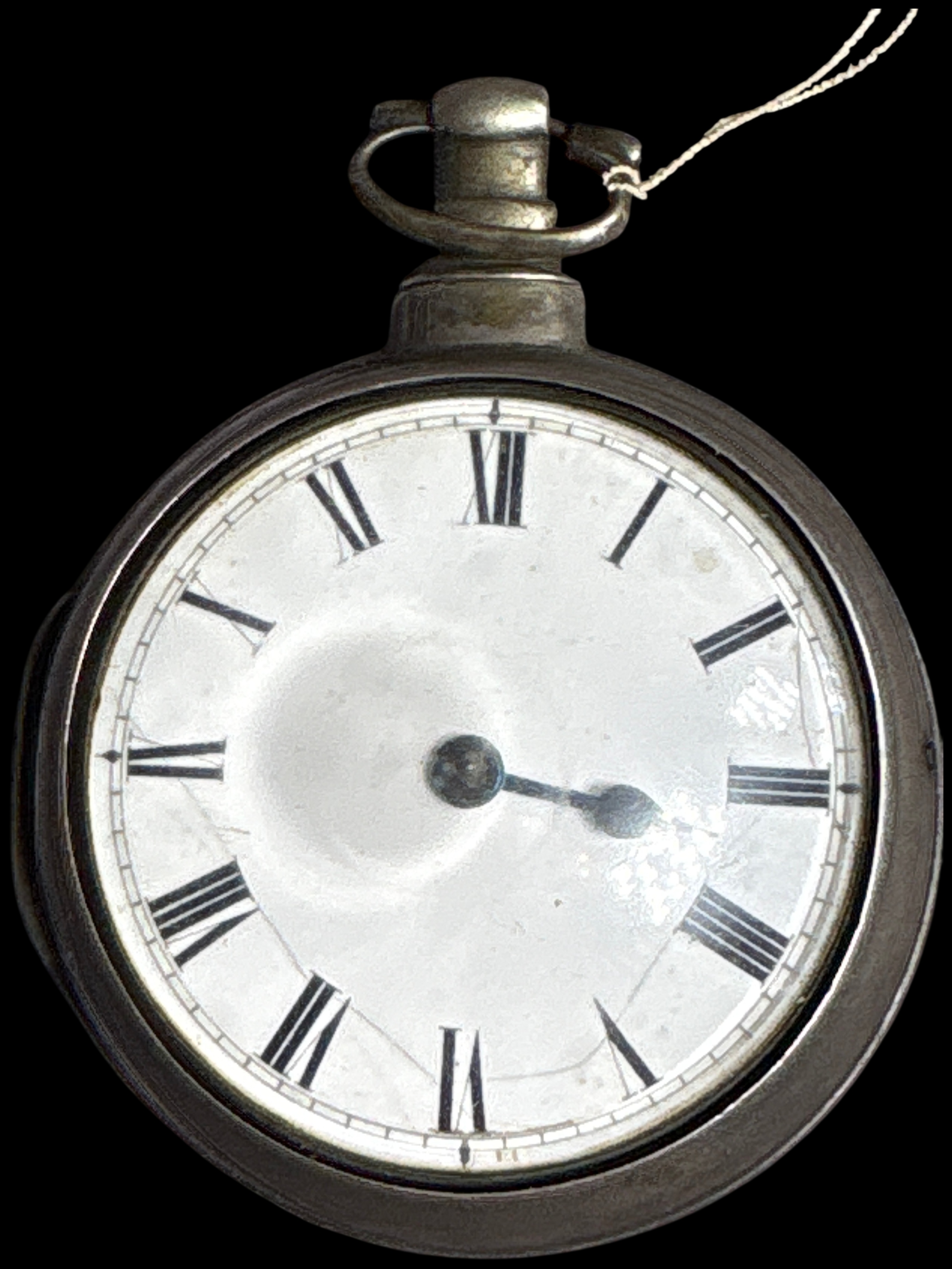Sterling Silver Alexander Trotter Jedburgh Verge Pocket Watch with 1810 Birmingham Case