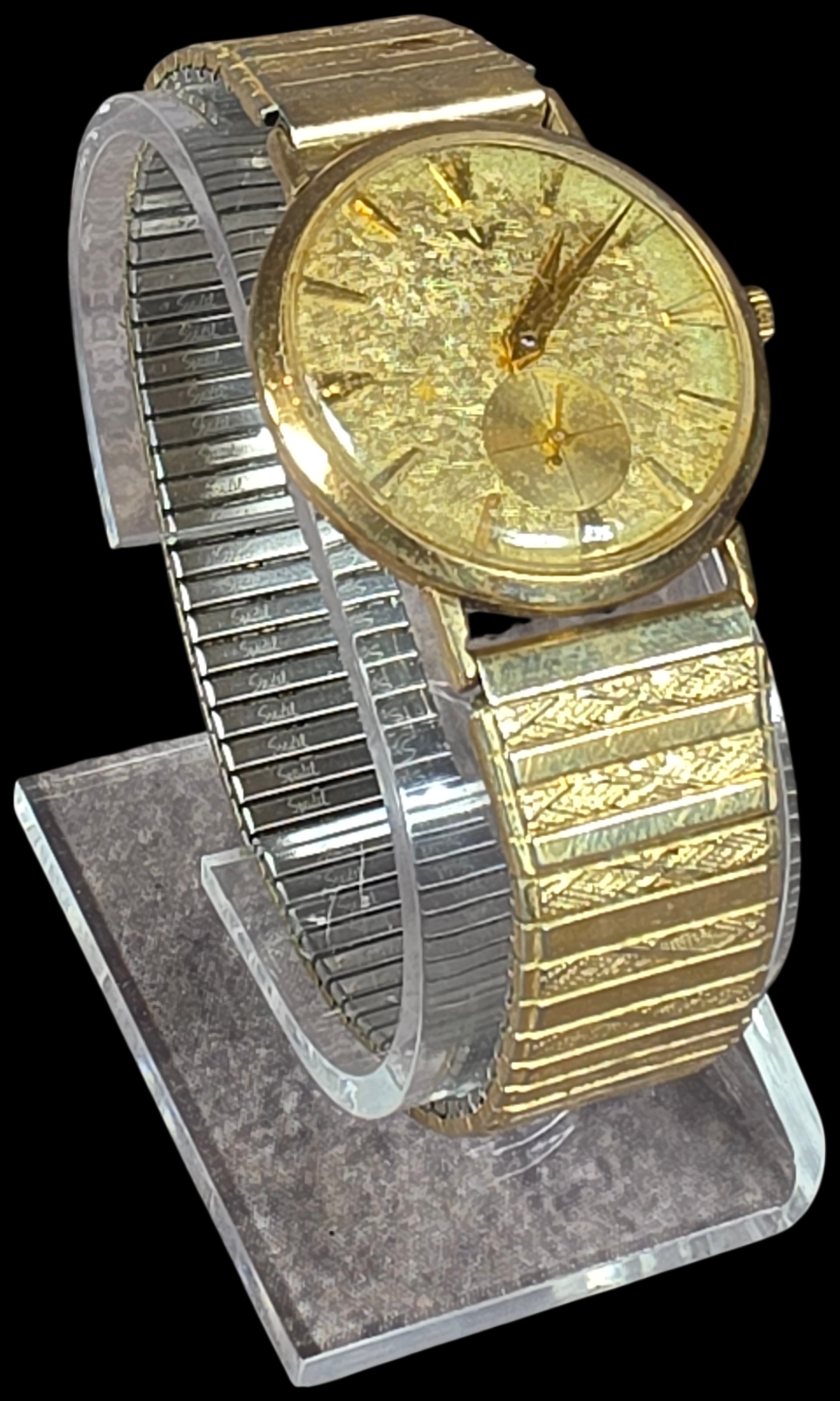Vintage Wittnauer 10K Gold Filled Manual Wind Wristwatch with Textured Dial