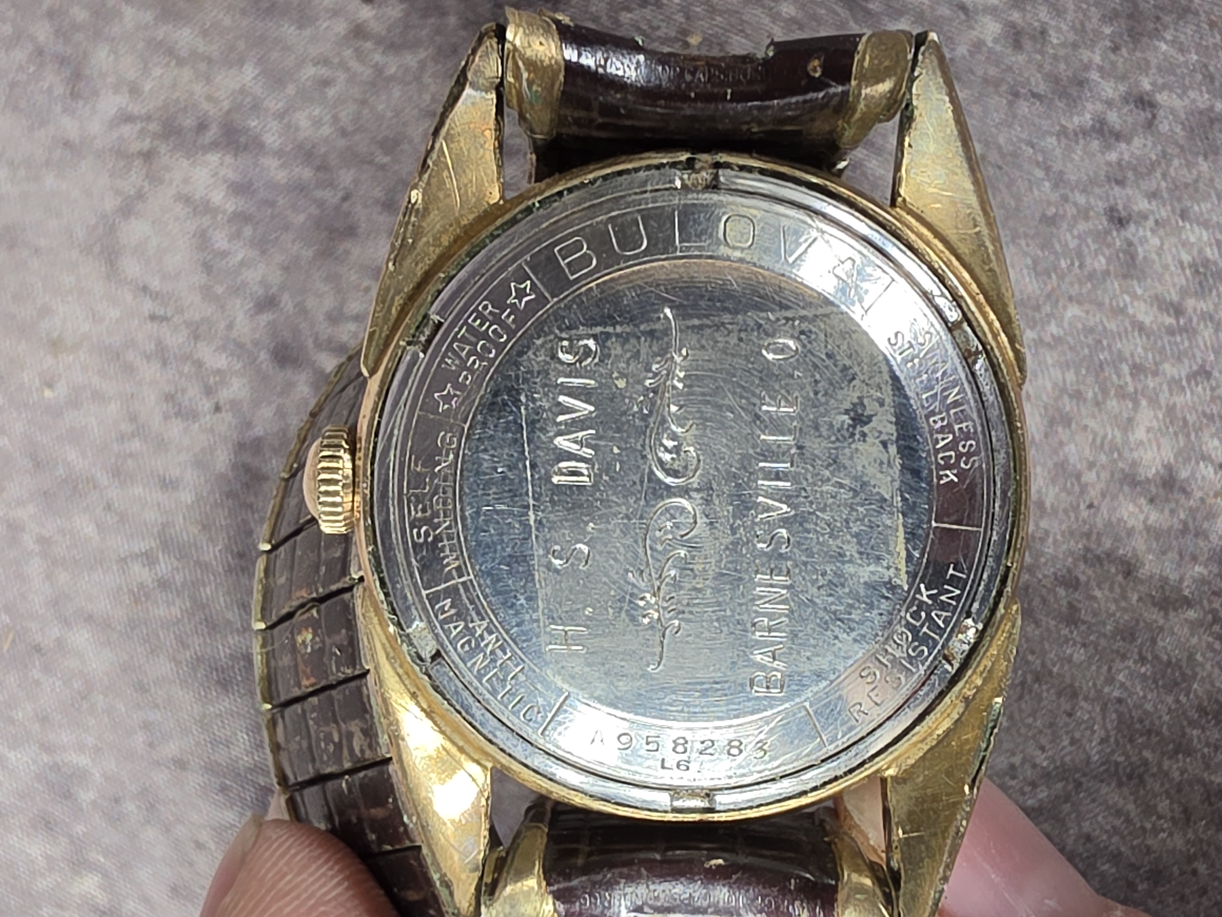 Two Vintage Gold Filled and Stainless Steel Automatic Wristwatches Including Bulova and Wittnauer