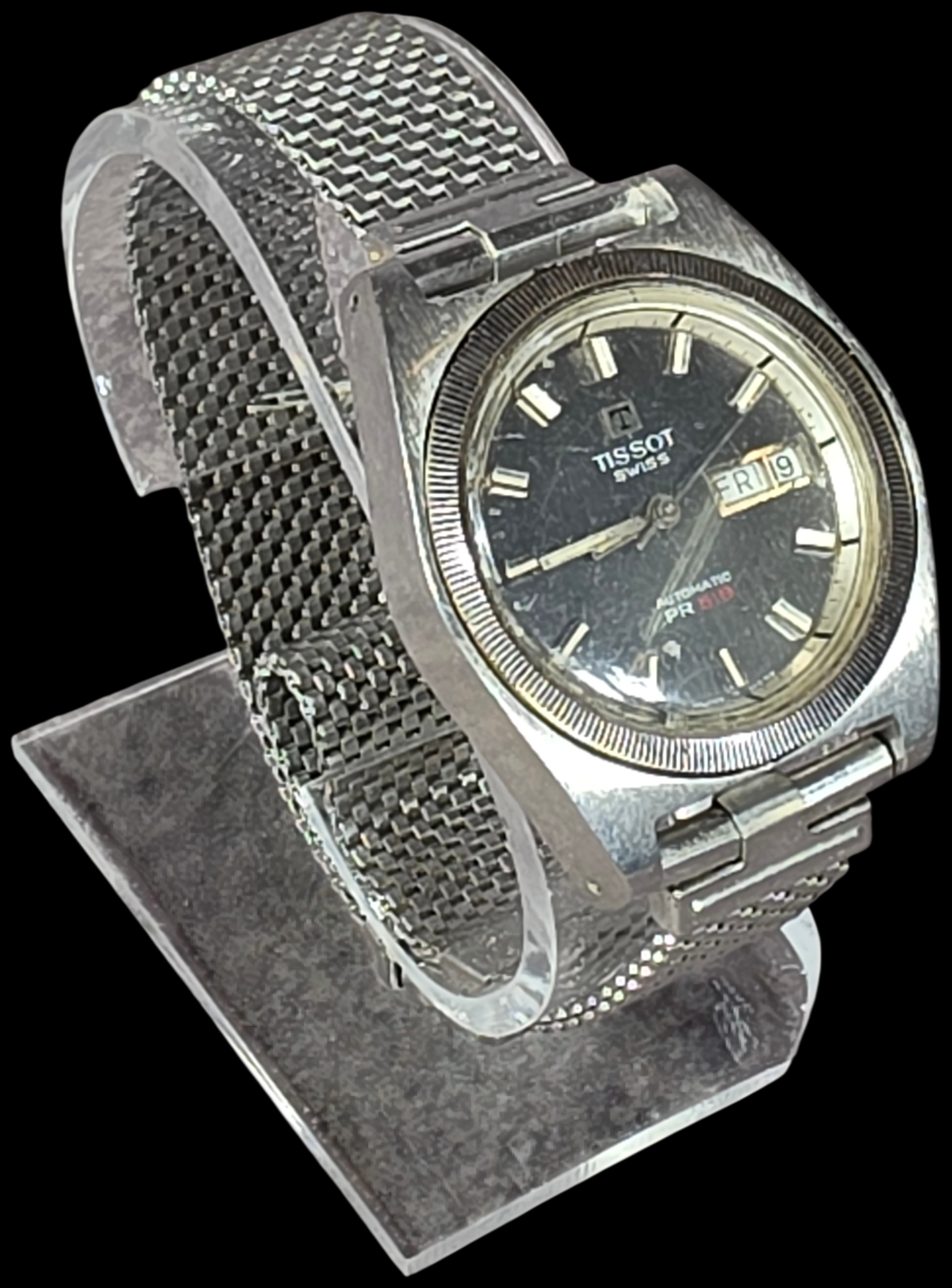 Tissot PR 516 GL Automatic Stainless Steel Wristwatch