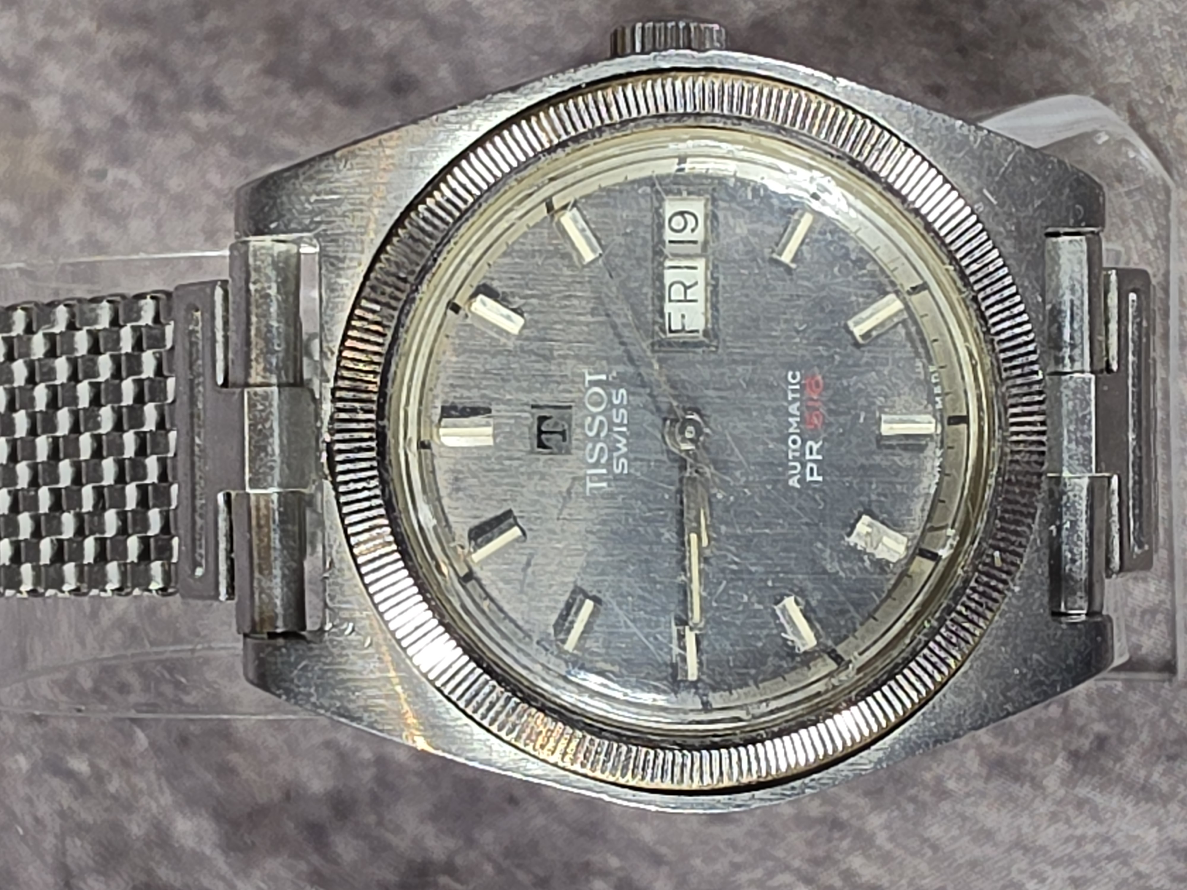 Tissot PR 516 GL Automatic Stainless Steel Wristwatch