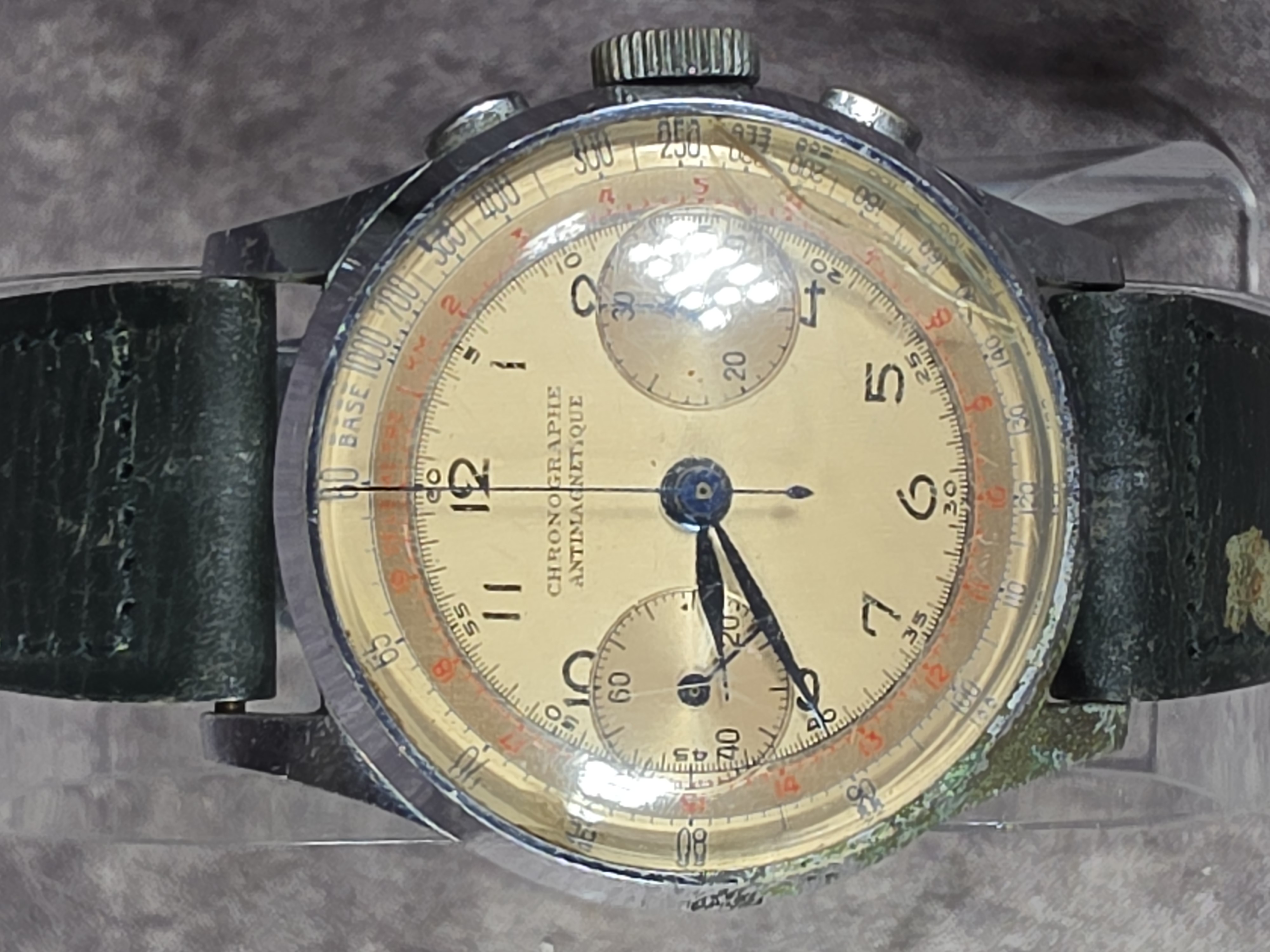 Two Mid-Twentieth Century Swiss Manual Wind Chronograph Wristwatches