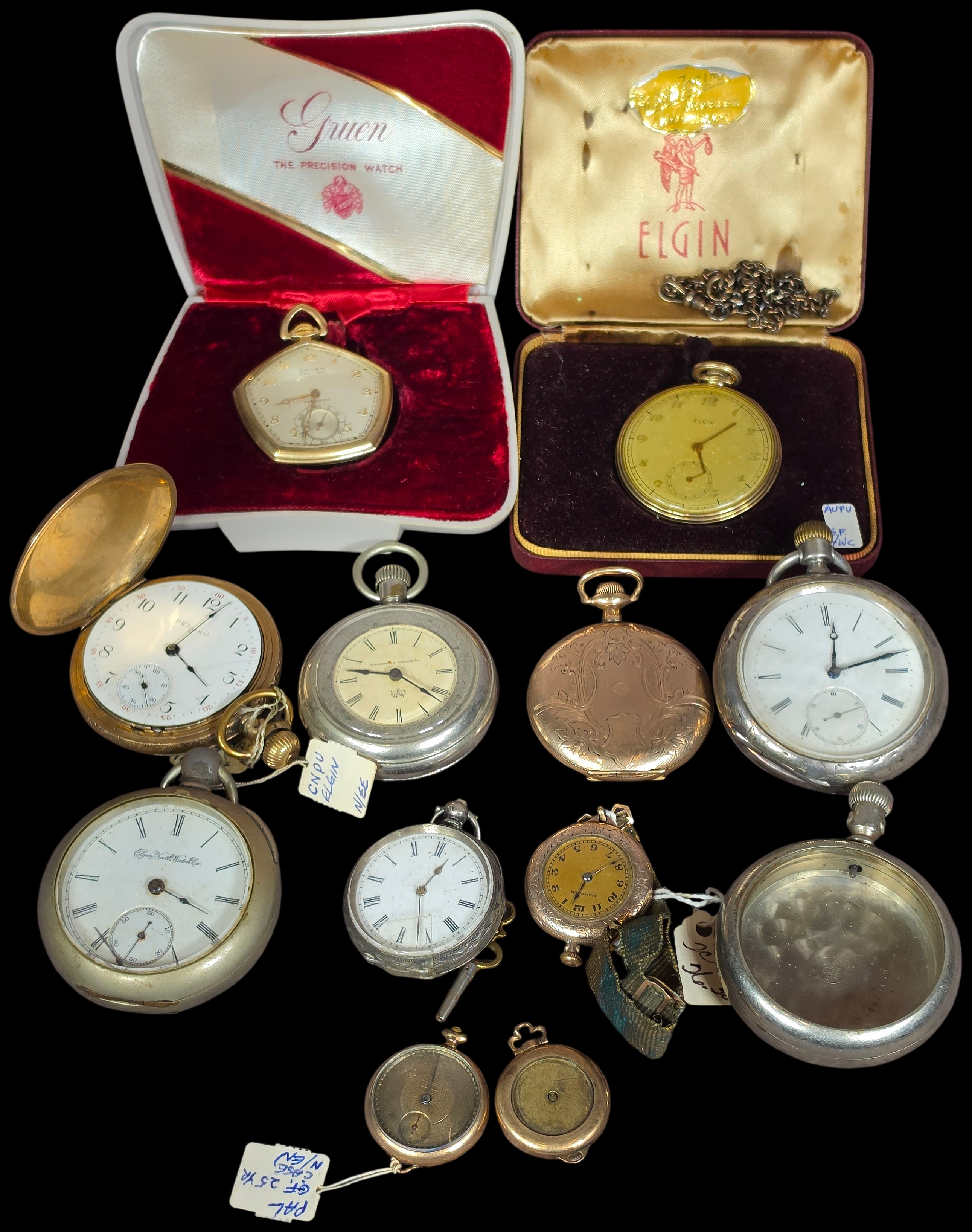 Group Lot of Vintage Pocket Watches
