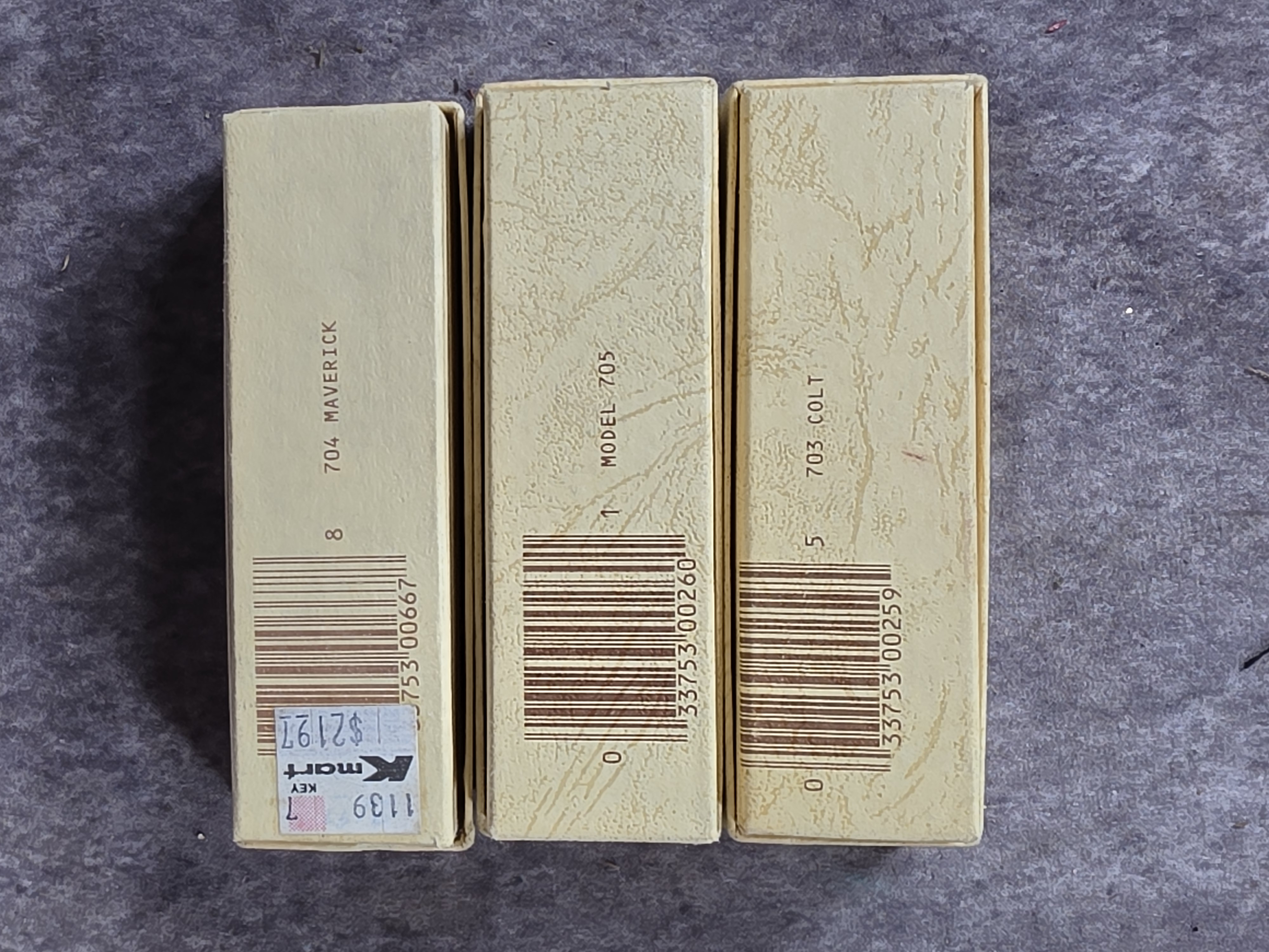 Three Buck 700 Series Pocket Knives in Original Boxes