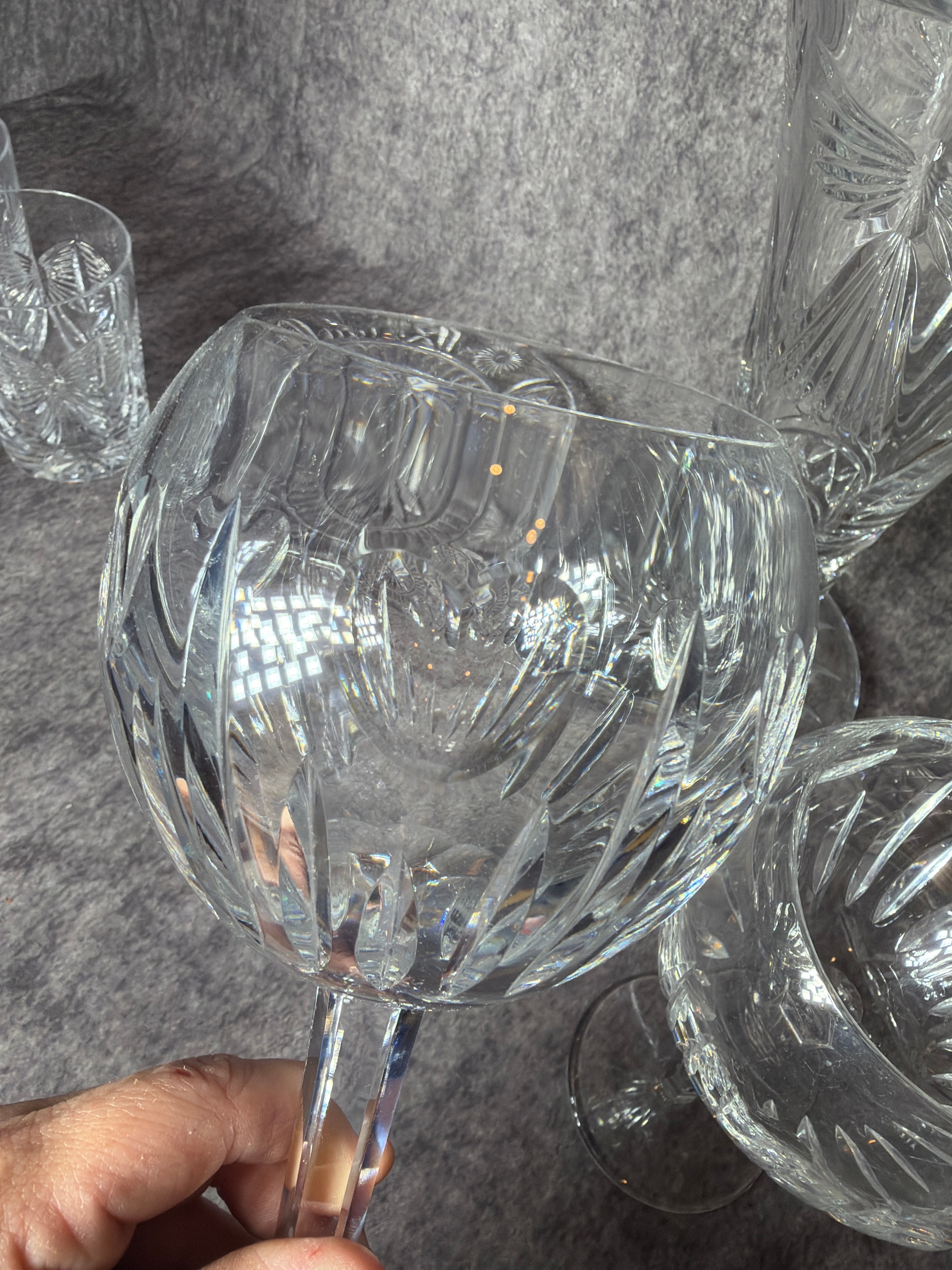 A Collection of Waterford Millennium Crystal Tableware and Statement Vase