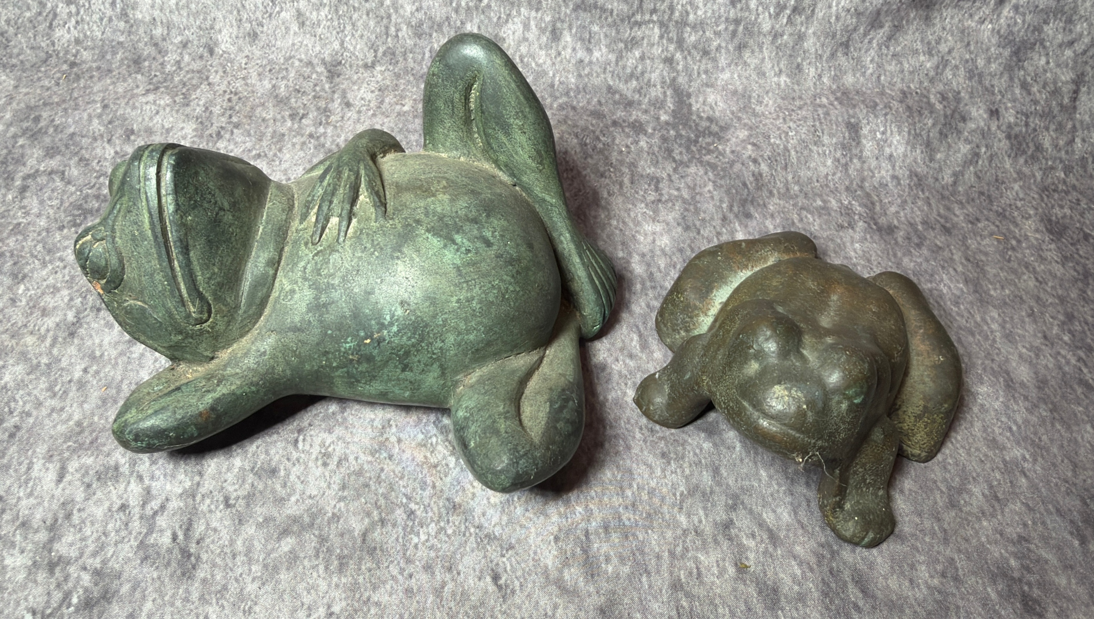 Two Vintage Frog Figurines
