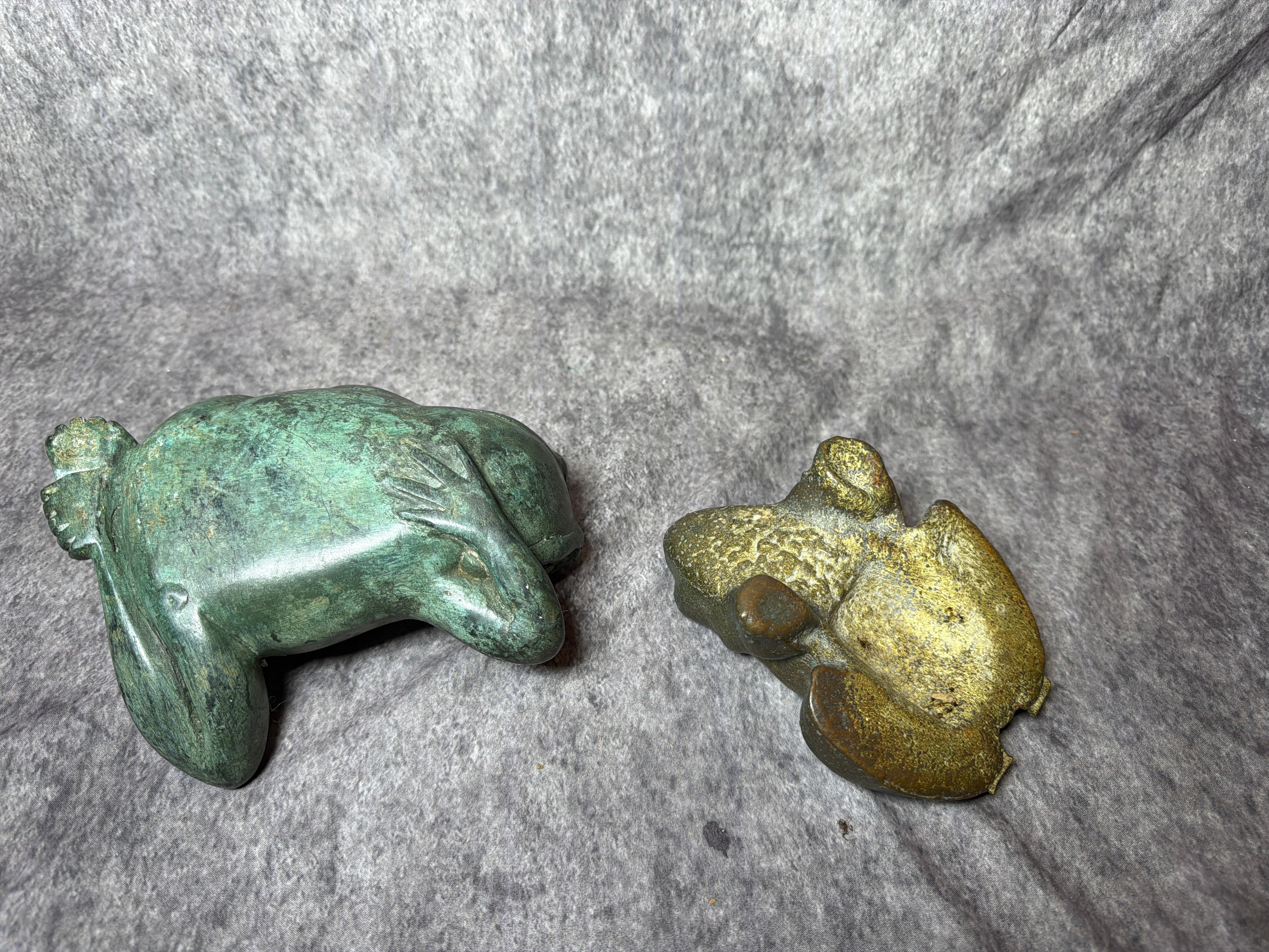 Two Vintage Frog Figurines