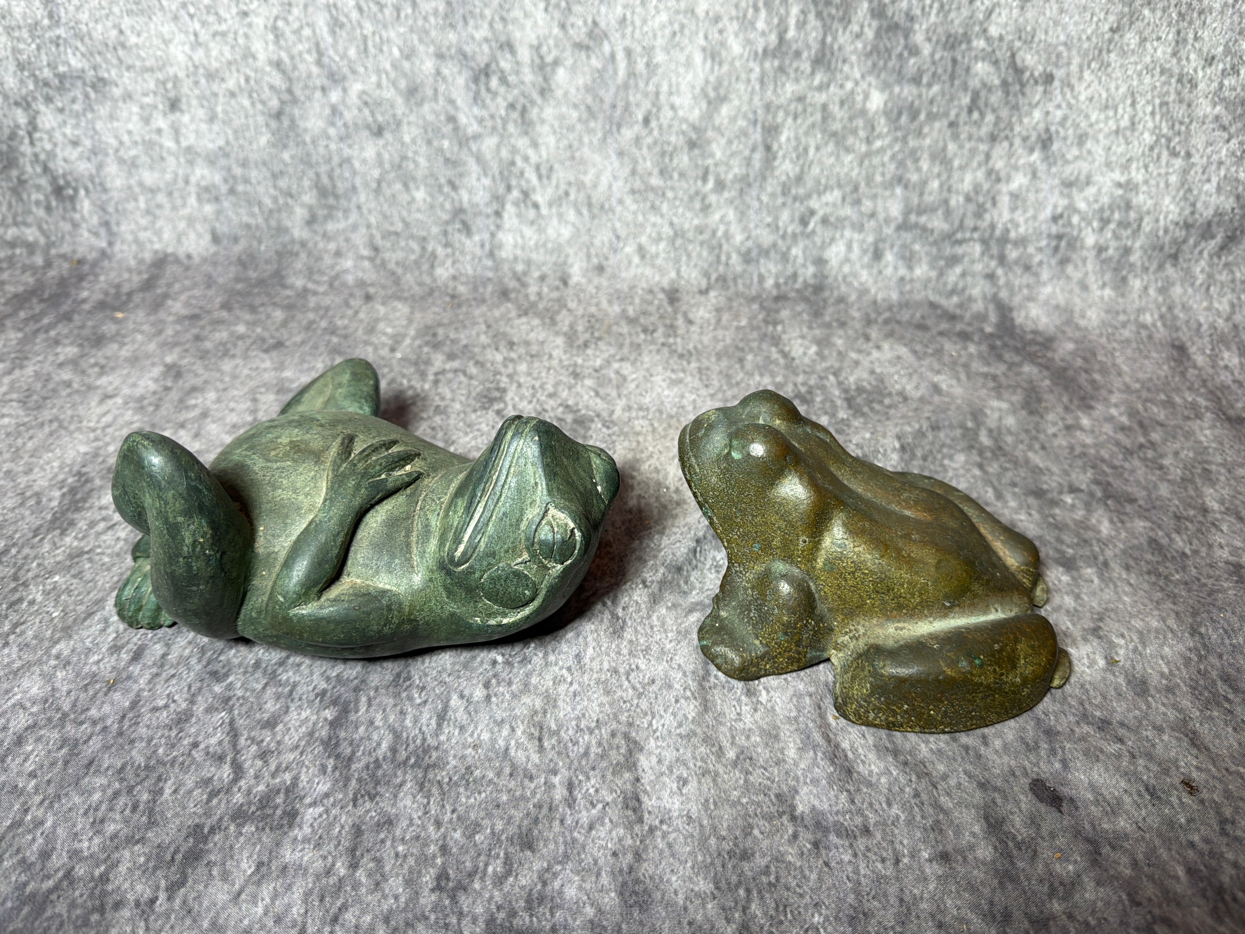 Two Vintage Frog Figurines
