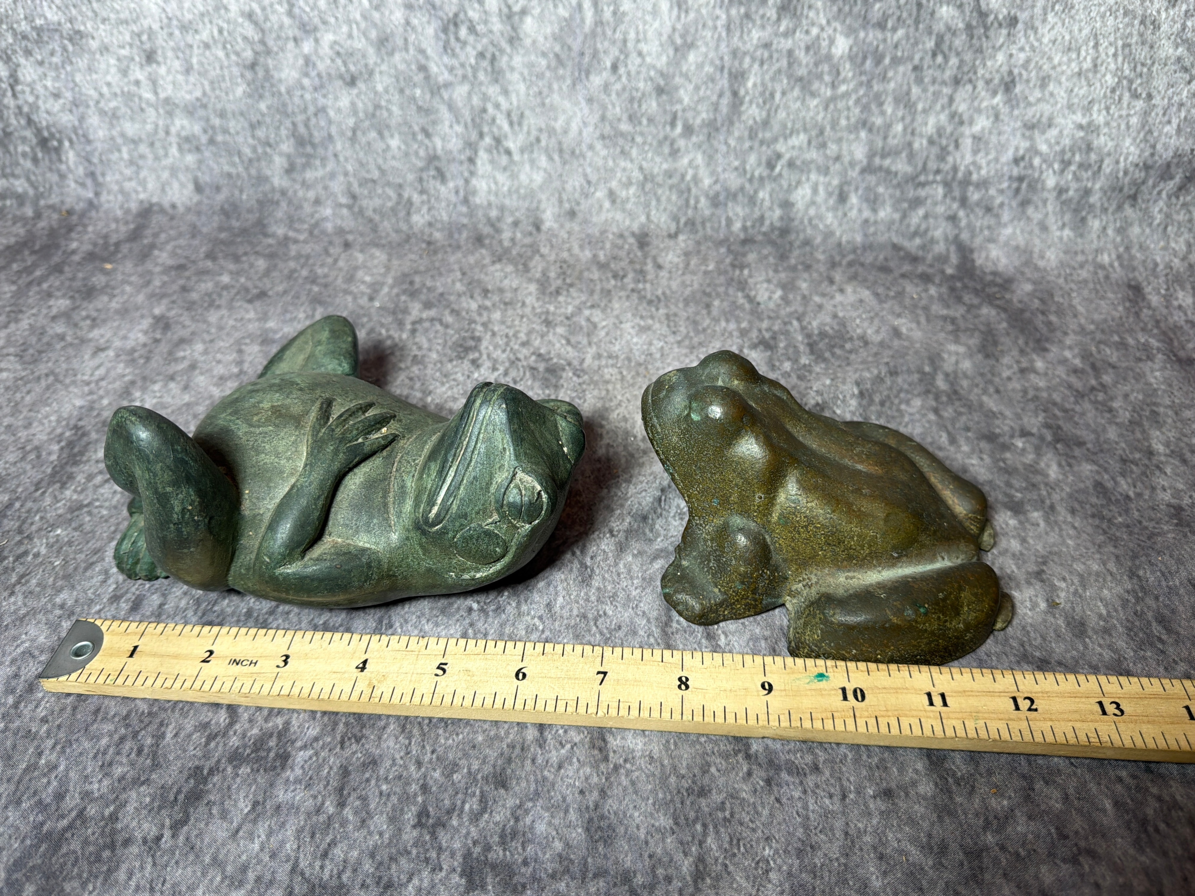 Two Vintage Frog Figurines
