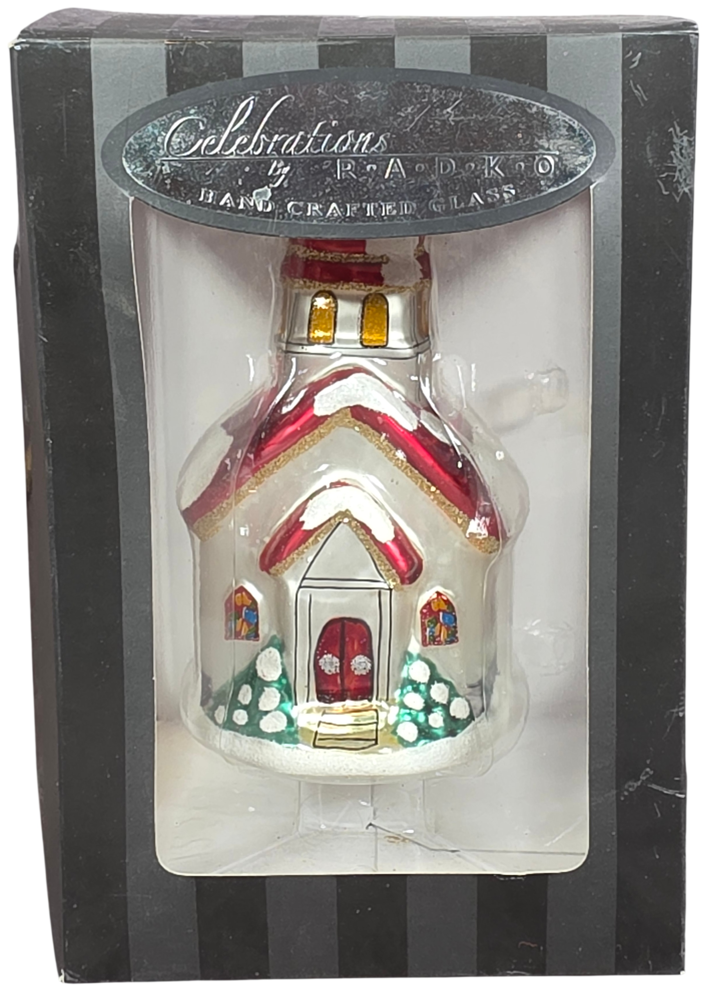 Celebrations by Radko Hand Crafted Glass Church Christmas Ornament 2011