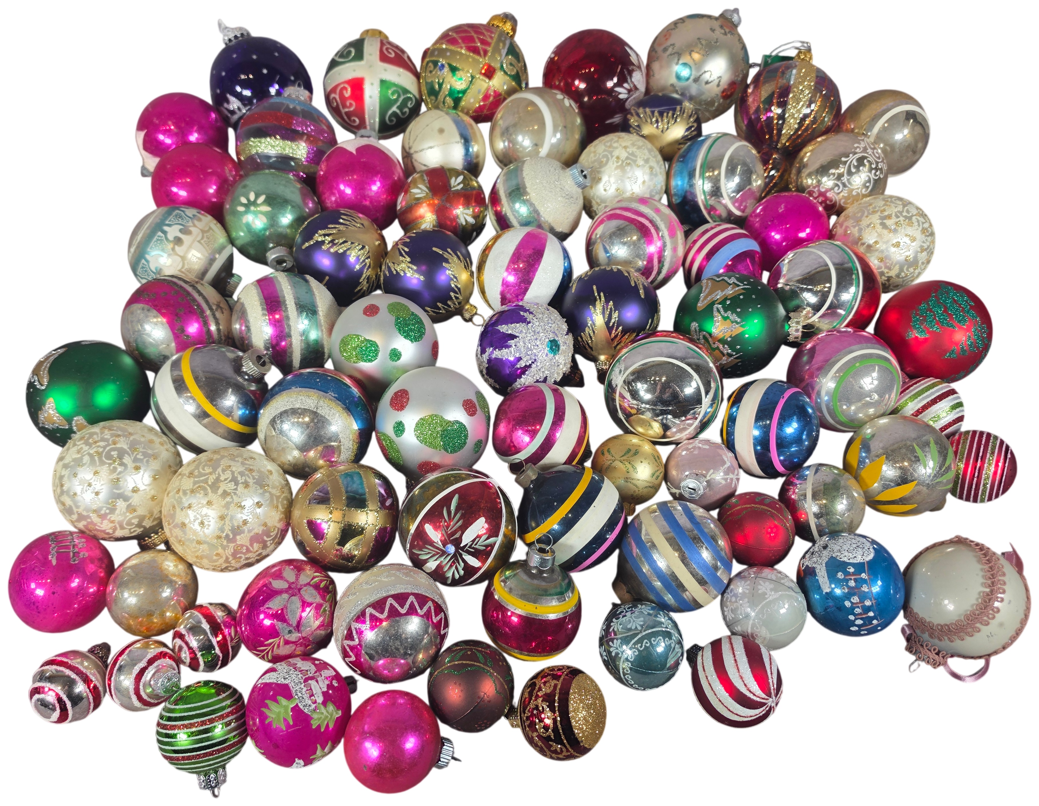 Vintage Blown Glass Christmas Ornaments Including Shiny Brite
