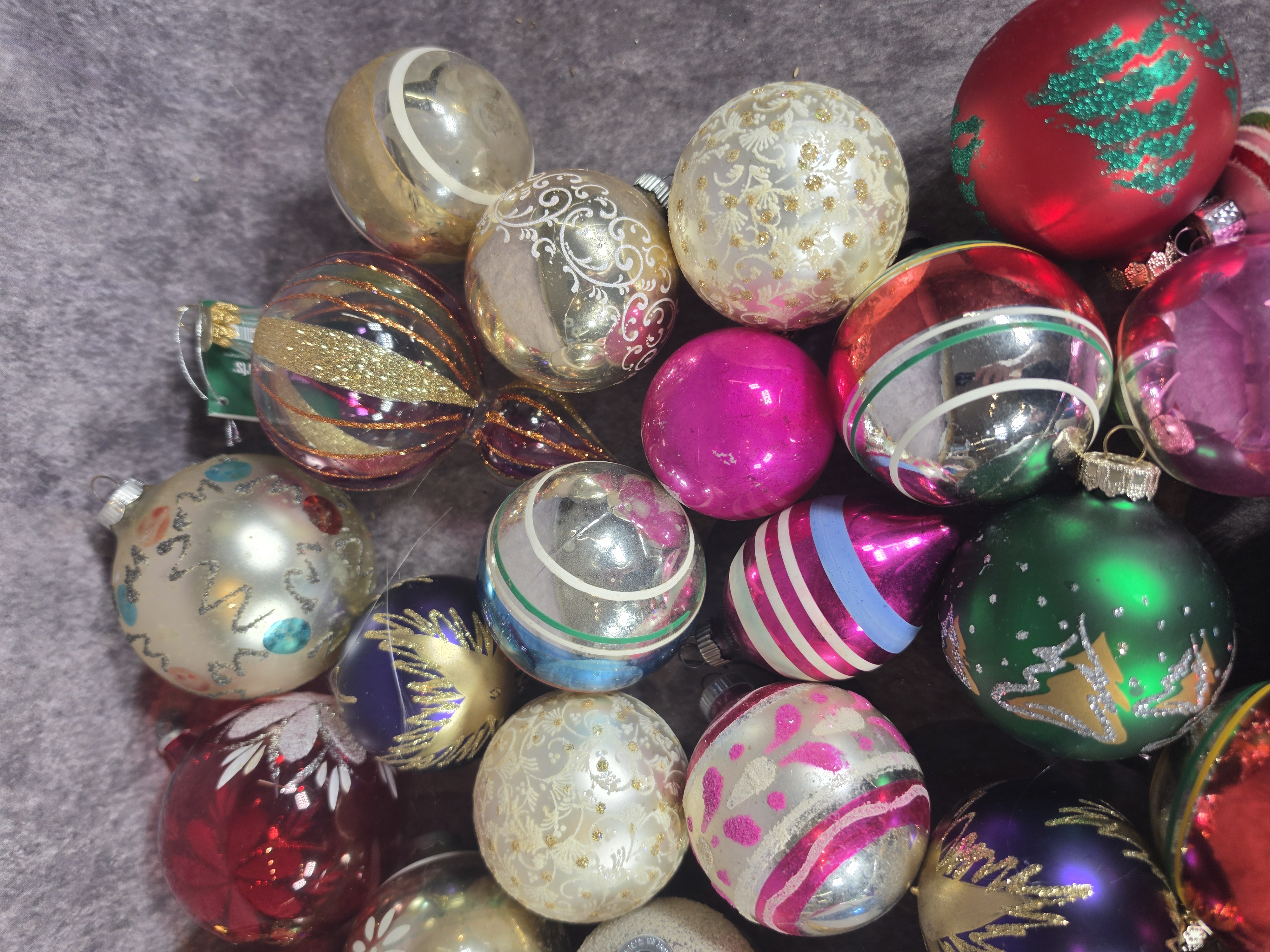 Vintage Blown Glass Christmas Ornaments Including Shiny Brite