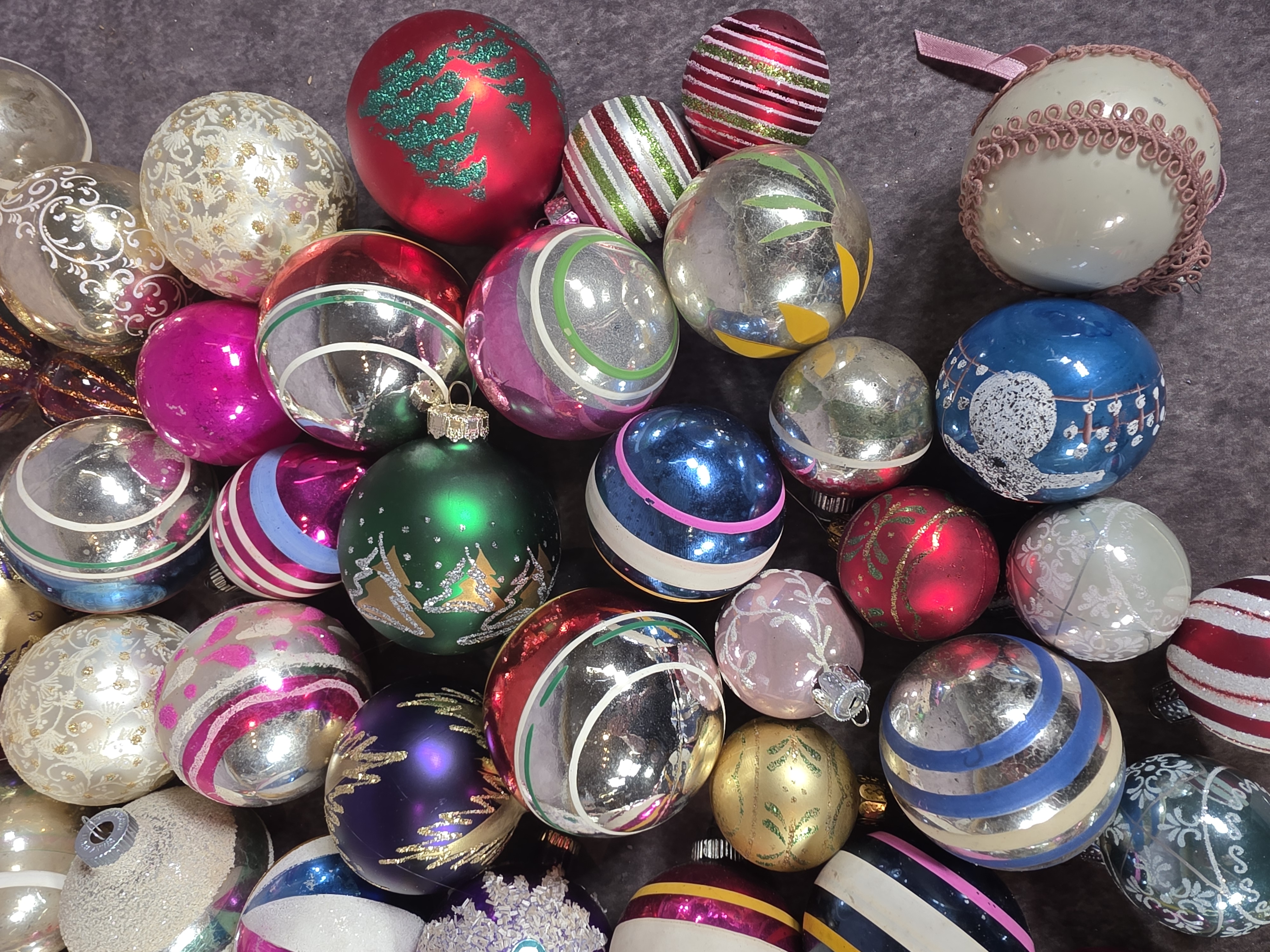 Vintage Blown Glass Christmas Ornaments Including Shiny Brite