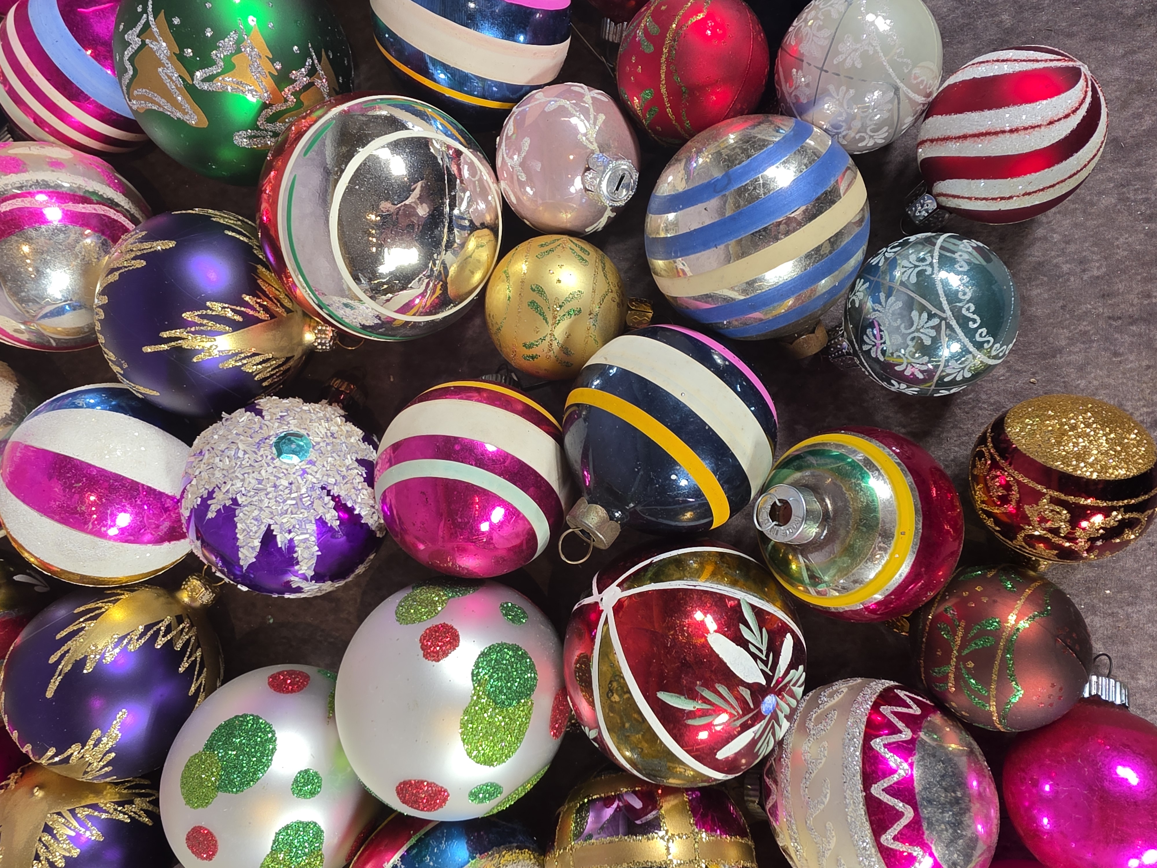 Vintage Blown Glass Christmas Ornaments Including Shiny Brite