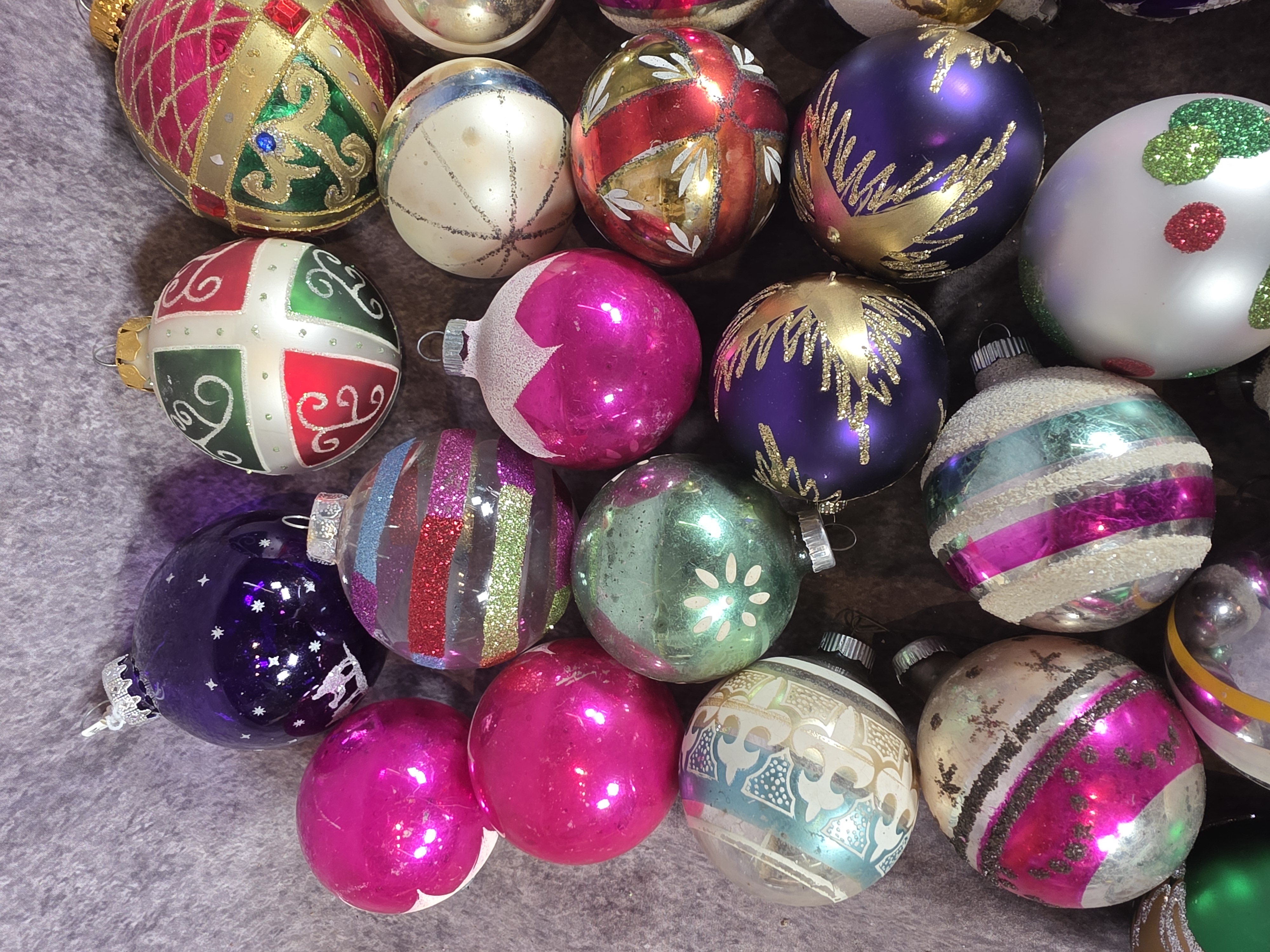 Vintage Blown Glass Christmas Ornaments Including Shiny Brite