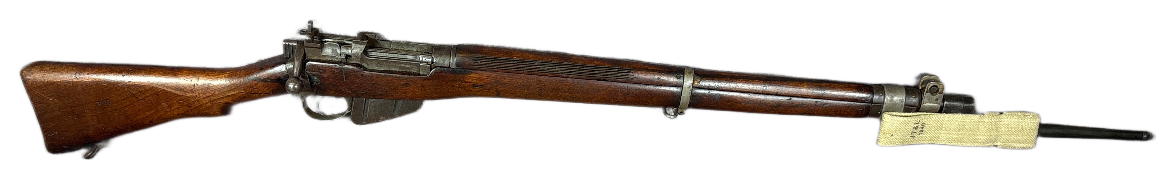 ** Savage Arms Lee-Enfield No. 4 Mk I Bolt-Action Rifle with Bayonet and Sling