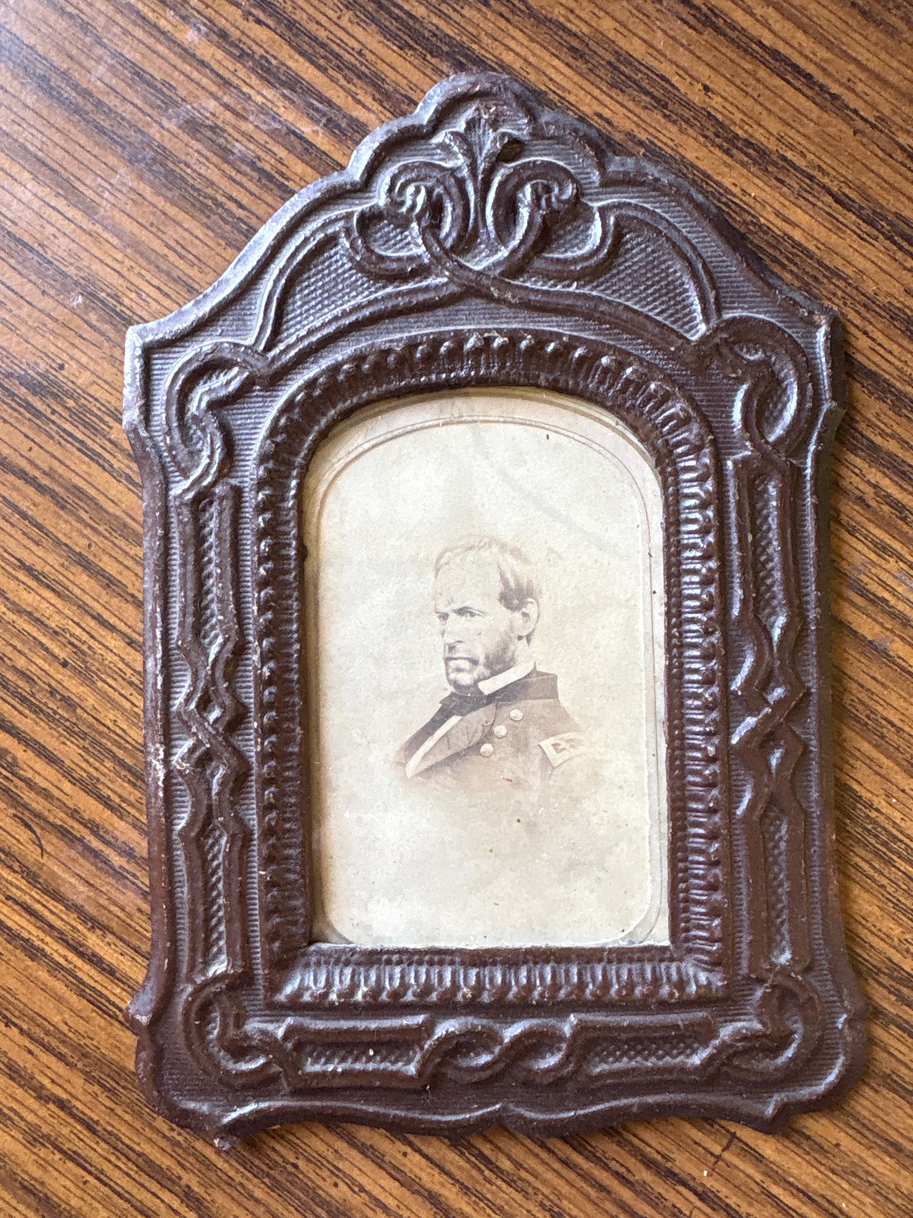 Civil War General William Tecumseh Sherman Portrait in Molded Composite Frame