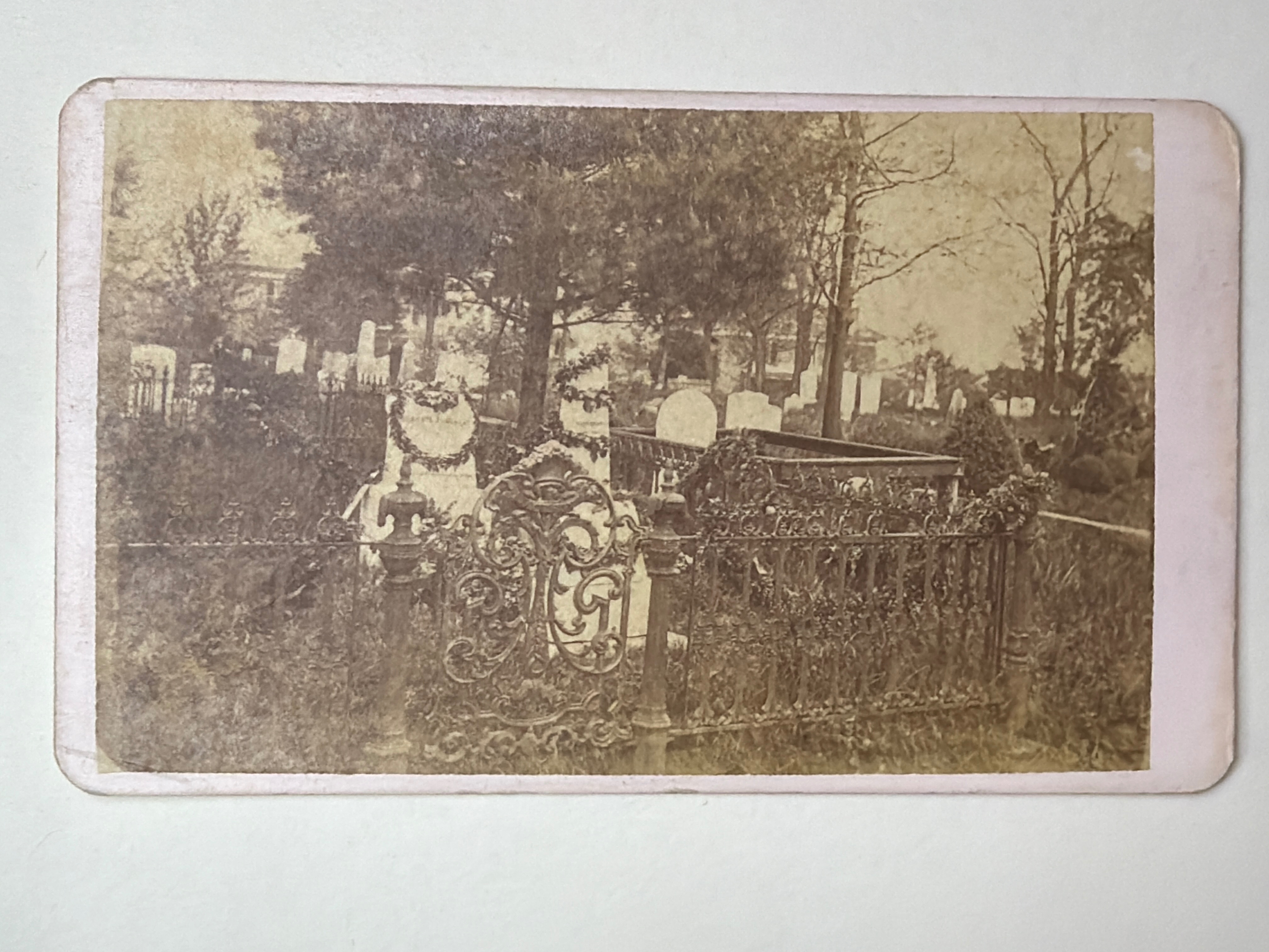 Civil War Stonewall Jackson Grave CDV by Michael Miley Lexington Virginia Photographer