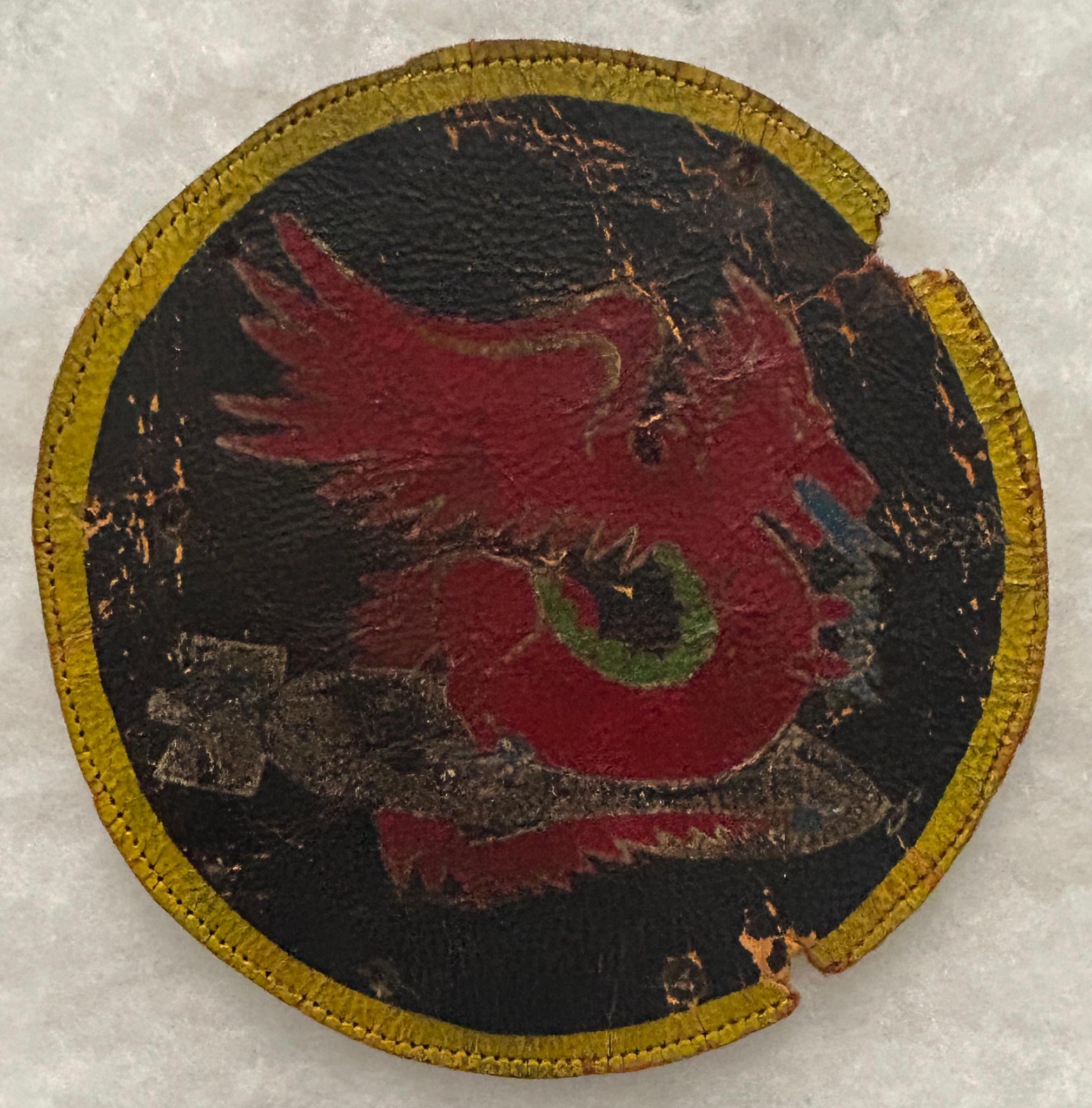 WWII U.S. Navy VT-3 Torpedo Squadron Painted Leather Jacket Patch