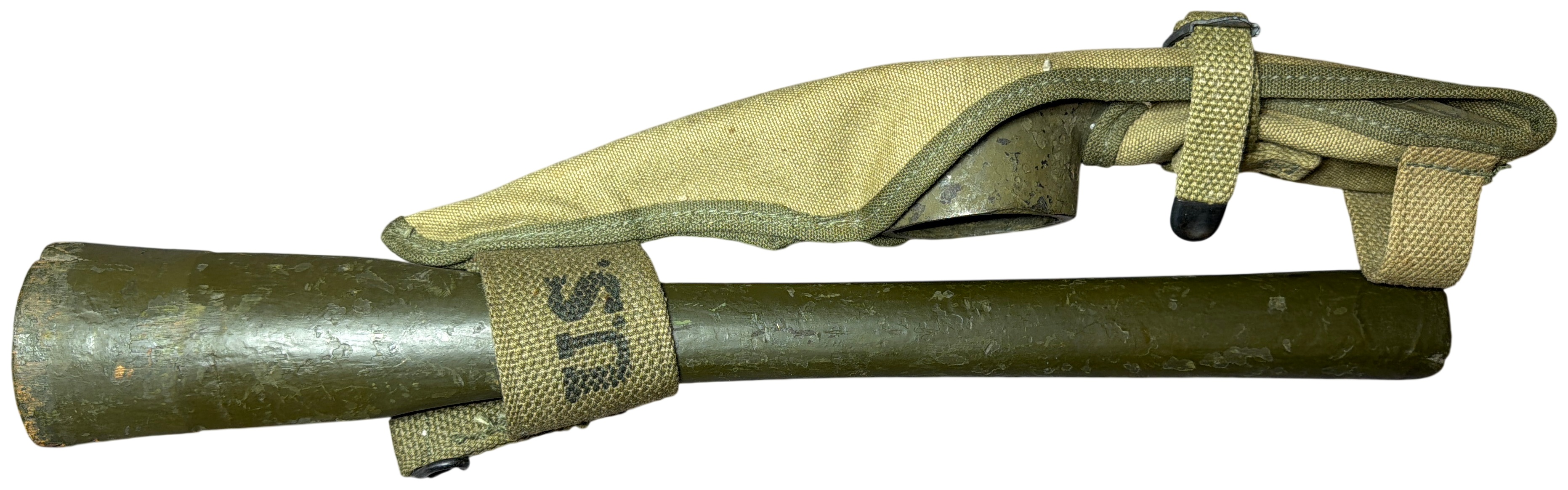 WWII U.S. Army M-1910 Pick-Mattock with Smith-Thomas Mfg. Co. 1944 Dated Canvas Carrier