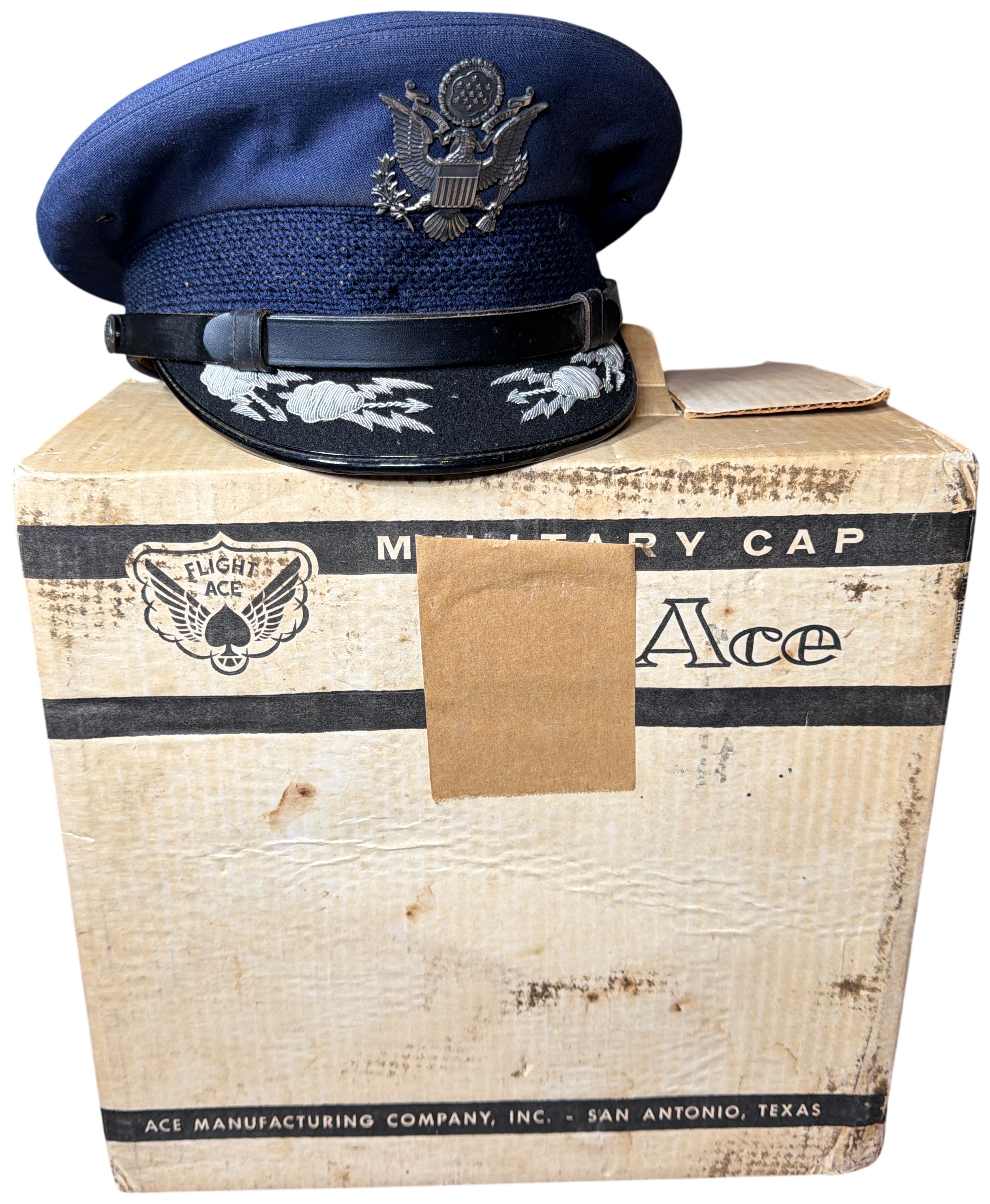 United States Air Force Field Grade Officer Service Cap in Original Ace Manufacturing Company Box
