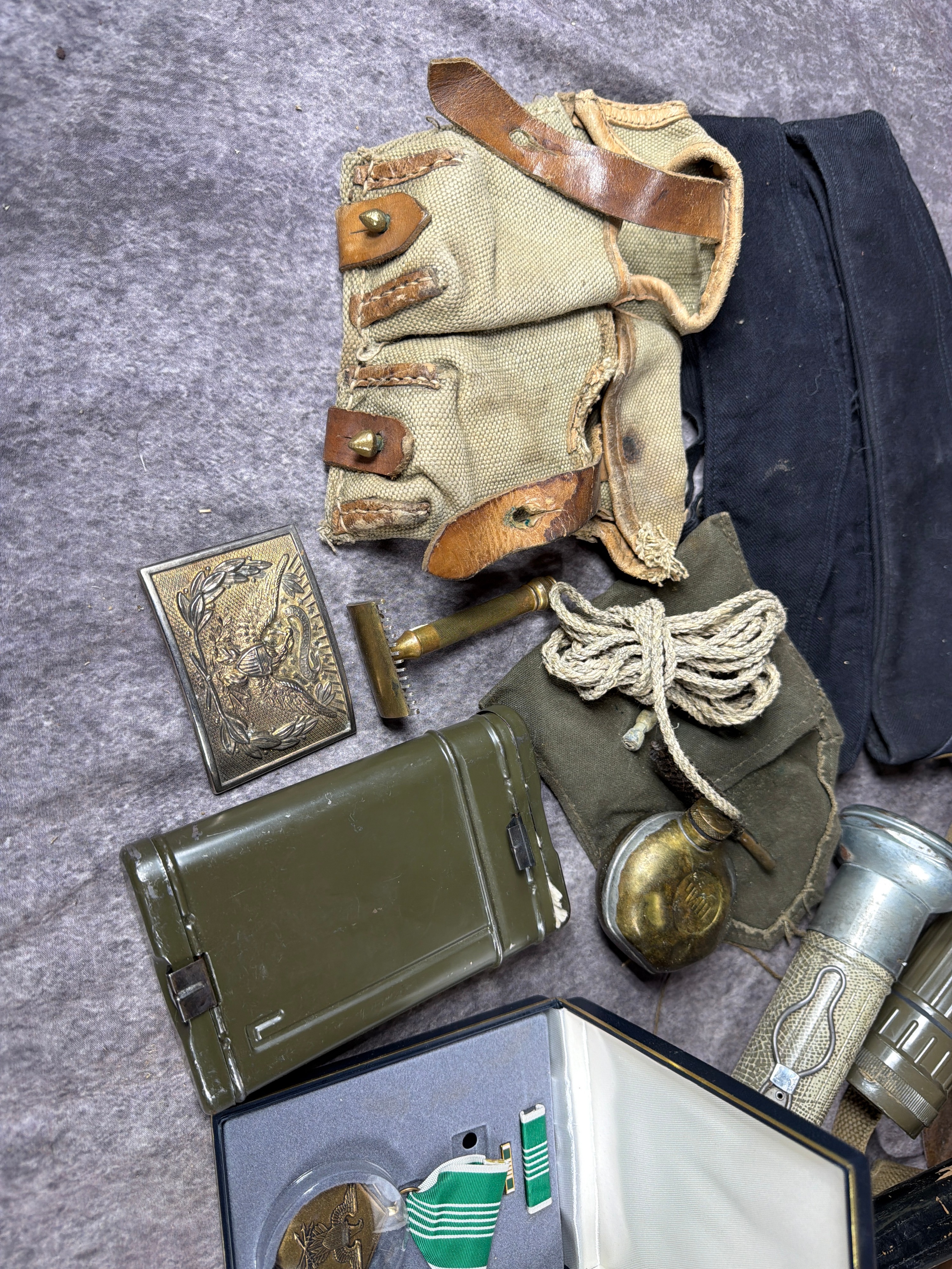 Lot 785 - A Collection of US and European Military Field Gear, Medals ...