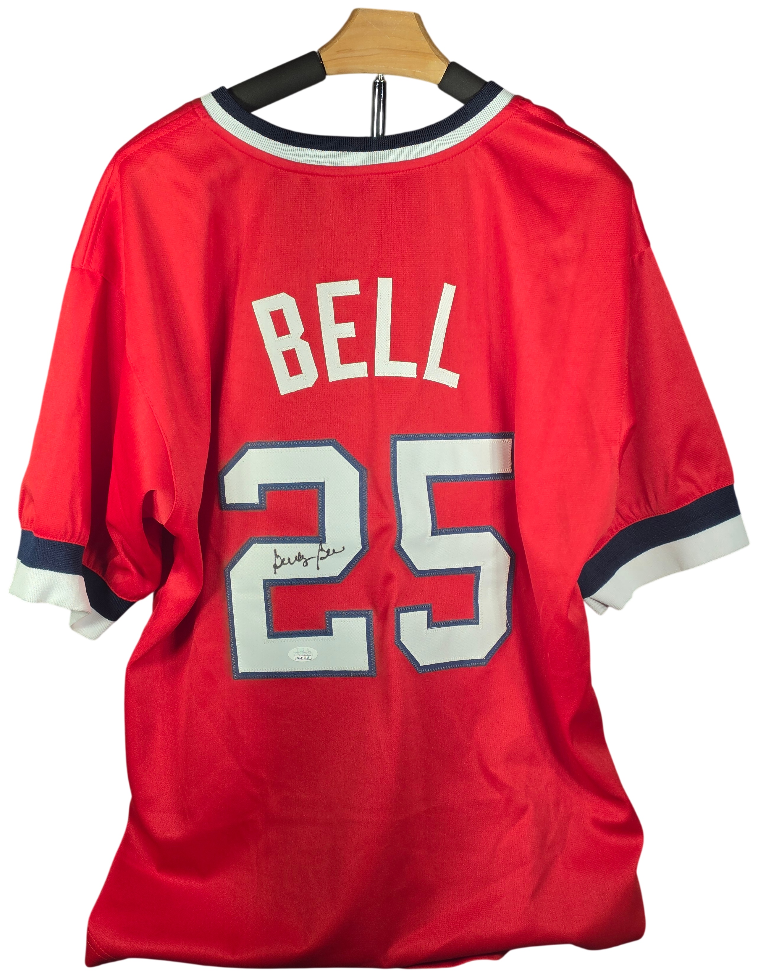 Buddy Bell Signed Red #25 Jersey with JSA Cert