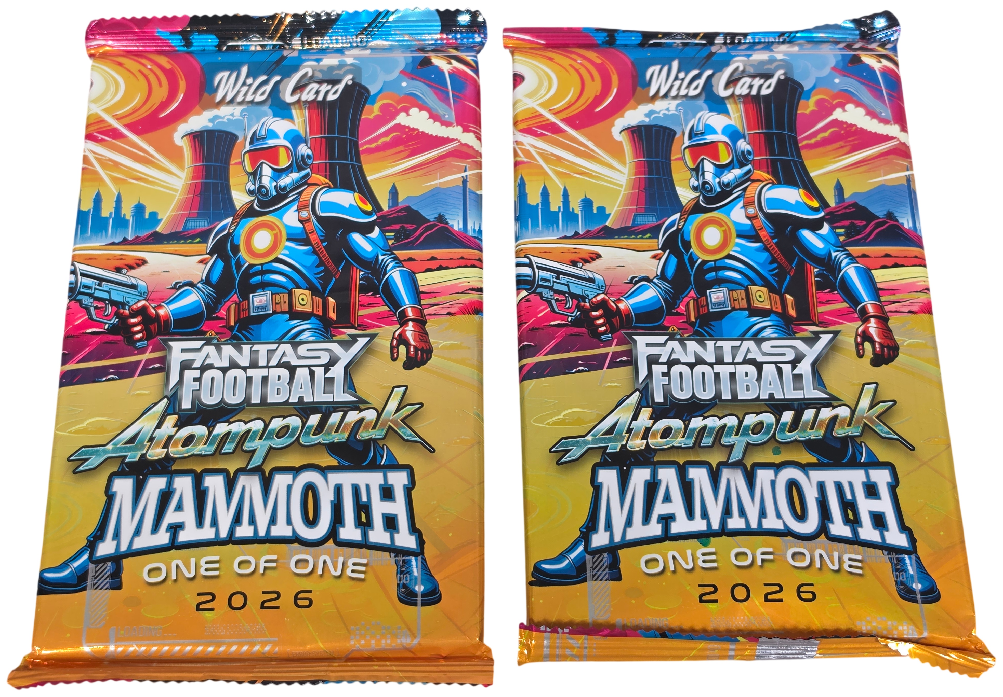 2026 Wild Card Fantasy Football Atompunk Mammoth Lot of (2) Sealed Packs