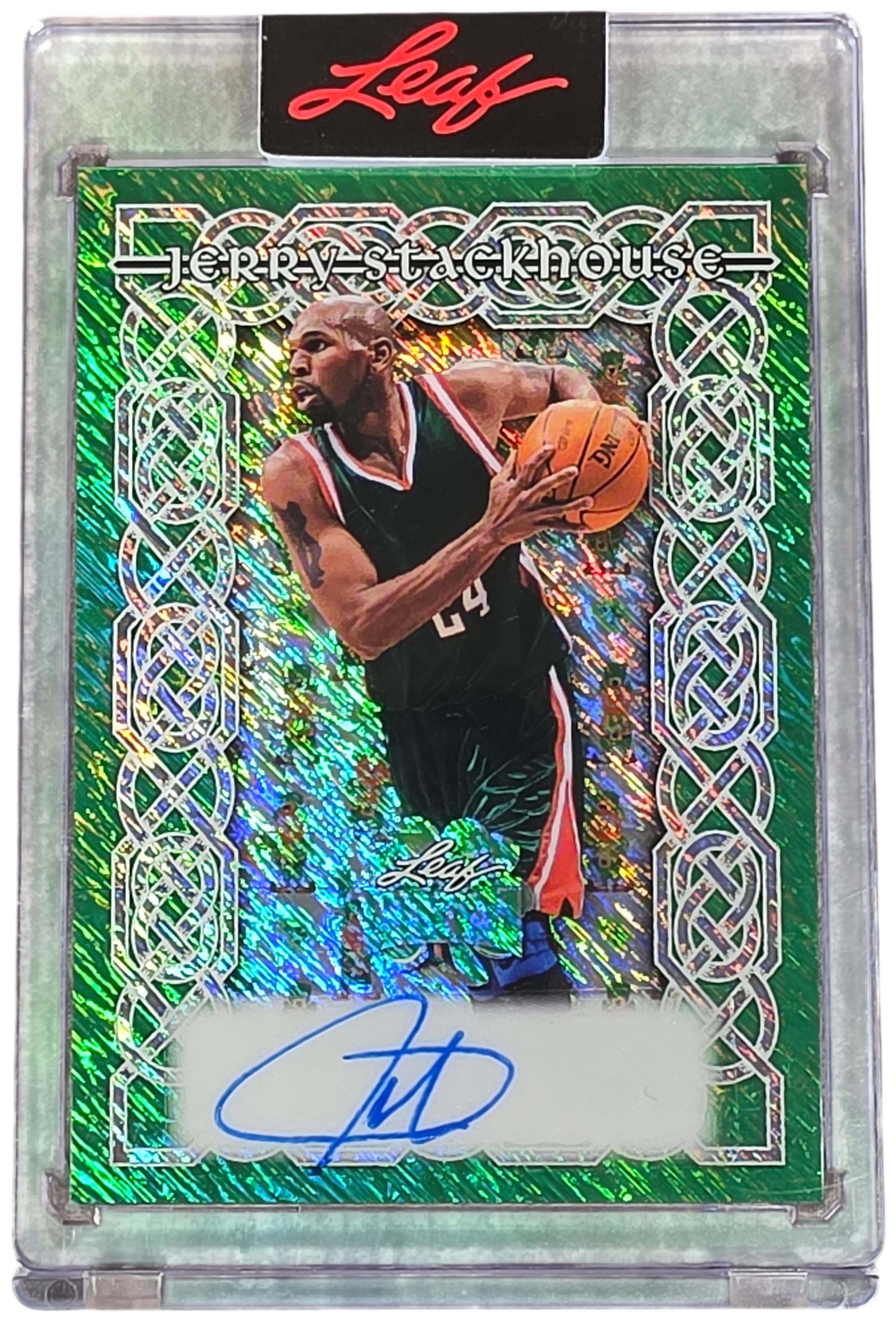 Jerry Stackhouse Autographed, Encased 2026 Leaf Metal Serial # 2/3